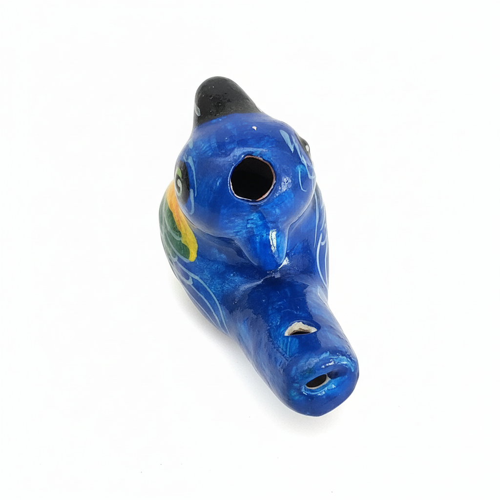 Bluebird ceramic bird water whistle from the Peruvian Amazon - Amazon Ecology