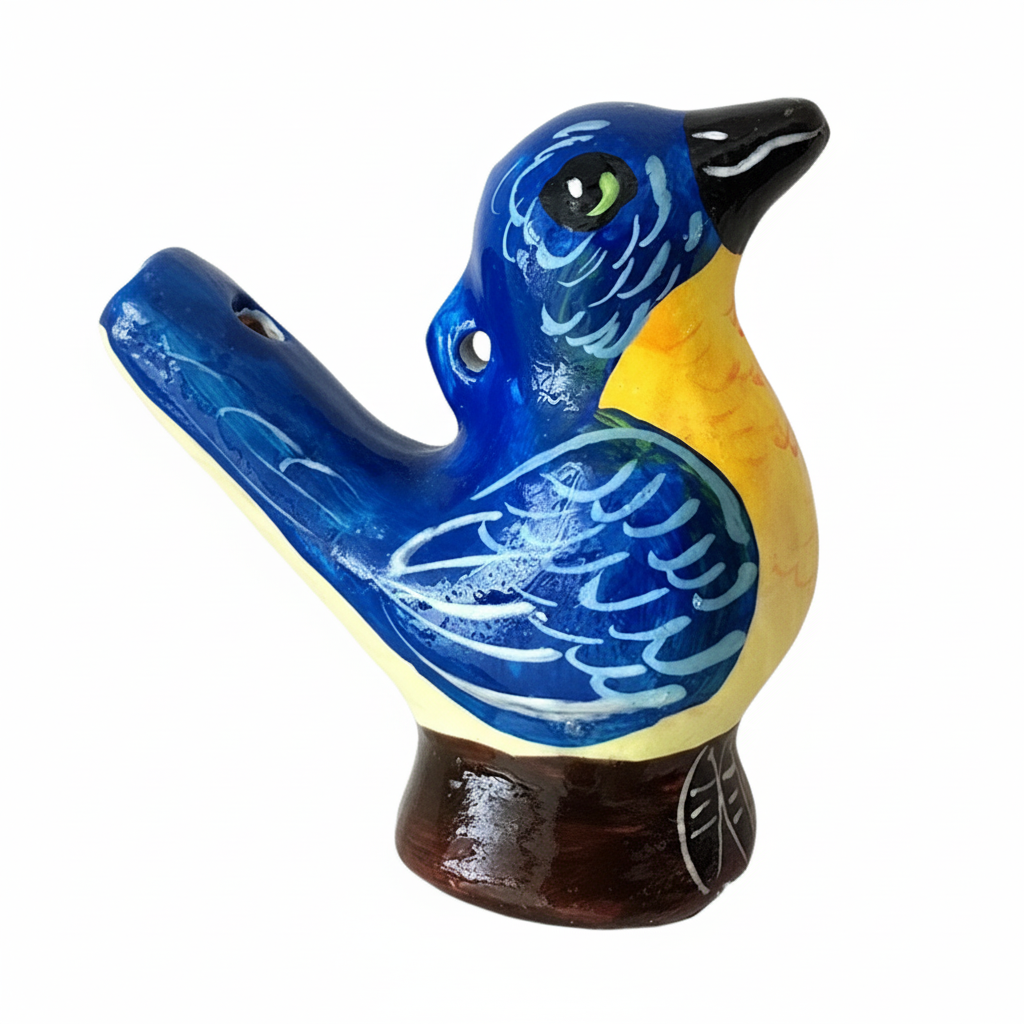 Bluebird ceramic bird water whistle from the Peruvian Amazon - Amazon Ecology