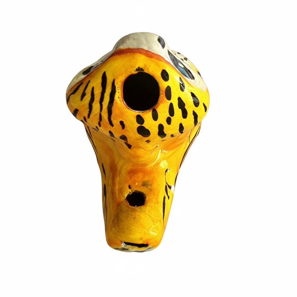 Barn owl ceramic bird water whistle from the Peruvian Amazon - Amazon Ecology