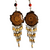 Sapo huasca vine earrings with bamboo dangles - made by Peruvian Amazon artisan