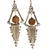 Ayahuasca vine earrings with silver dangles - made by Peruvian Amazon artisan