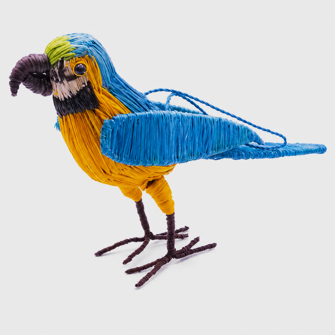 MACAW BIRD - FAIR-TRADE CHRISTMAS TREE ORNAMENT - WOVEN BY PERUVIAN AMAZON ARTISAN - Amazon Ecology