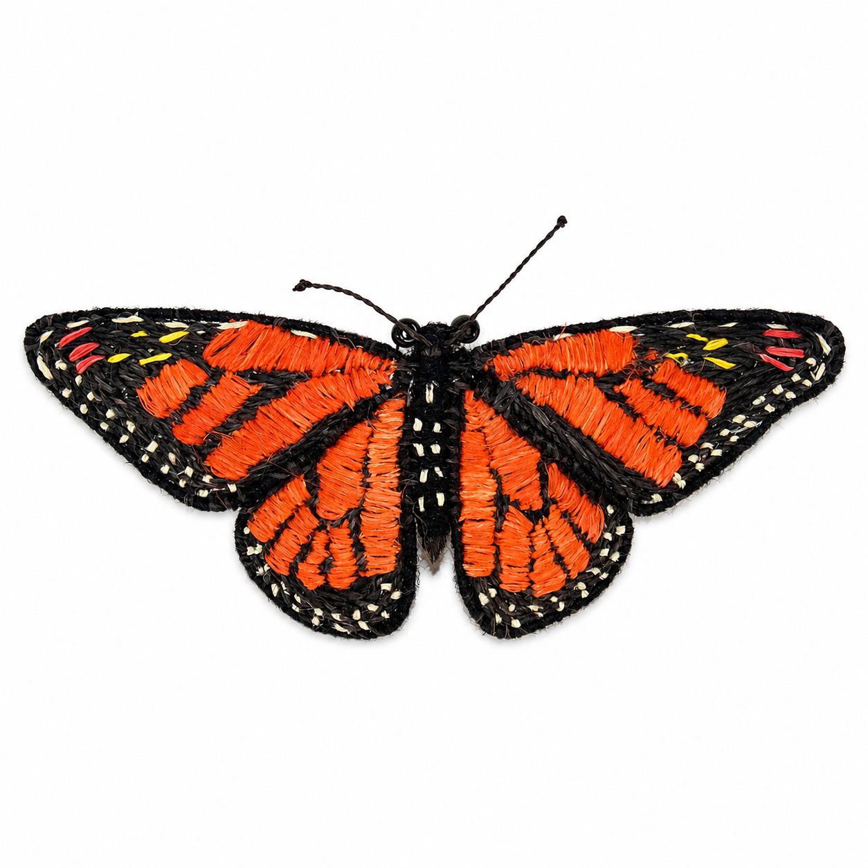 Woven butterfly hair barrettes - Amazon Ecology