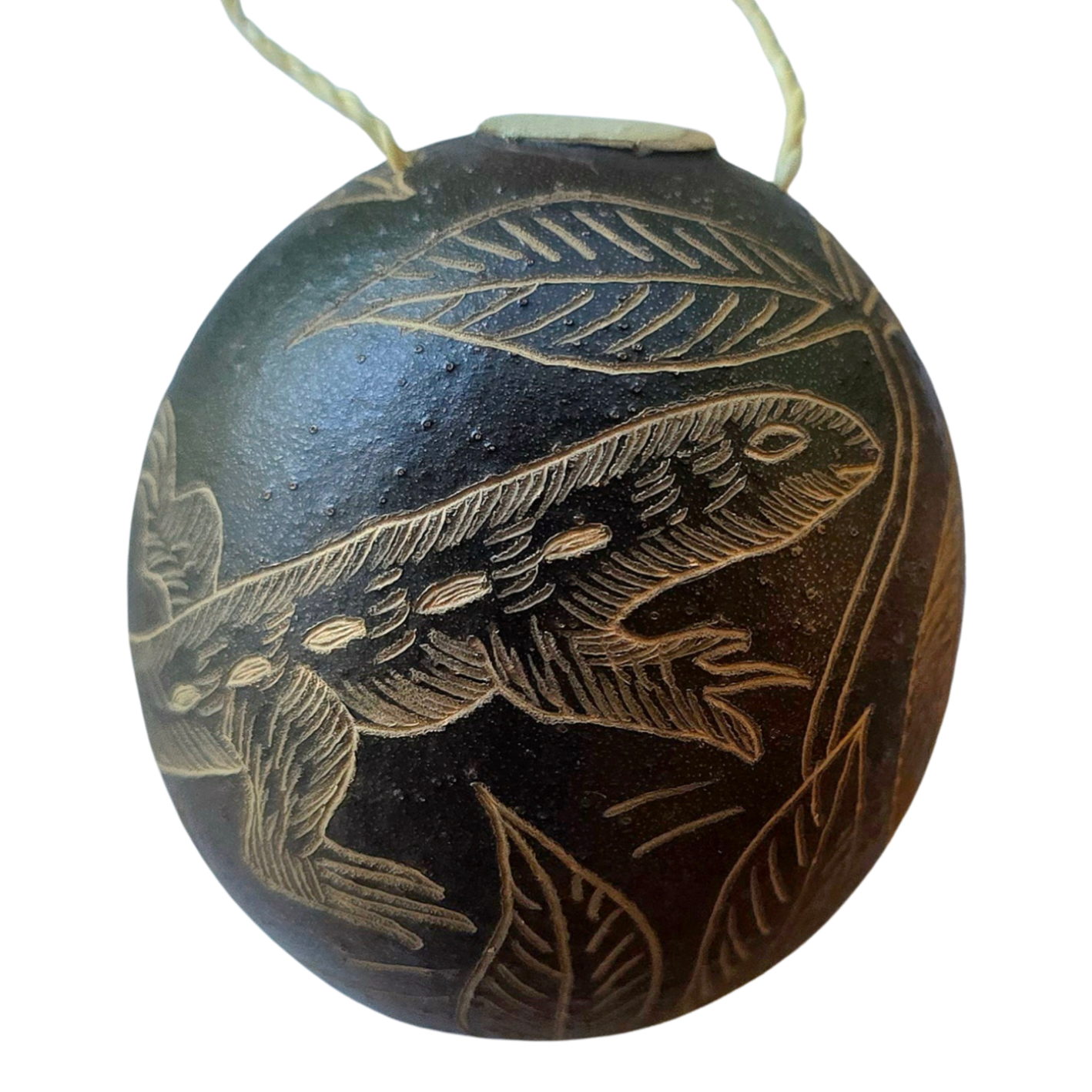 Salamander Amphibian Calabash Christmas tree ornament and hand rattle