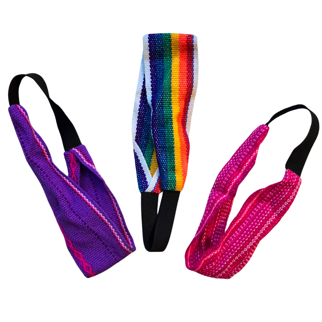 Multi-colored soft fabric head-band - made by artisan from Peruvian Amazon - Amazon Ecology