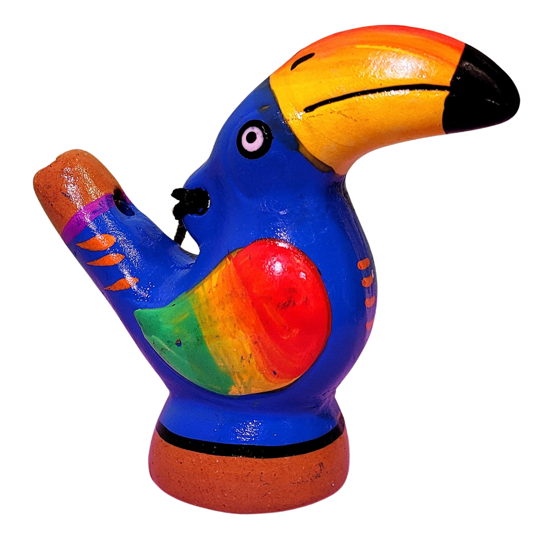 Toucan Ceramic water whistle from the Peruvian Amazon - Amazon Ecology