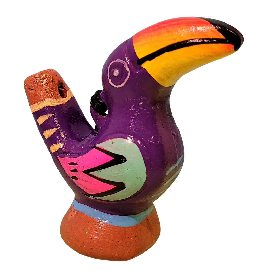 Toucan Ceramic water whistle from the Peruvian Amazon - Amazon Ecology