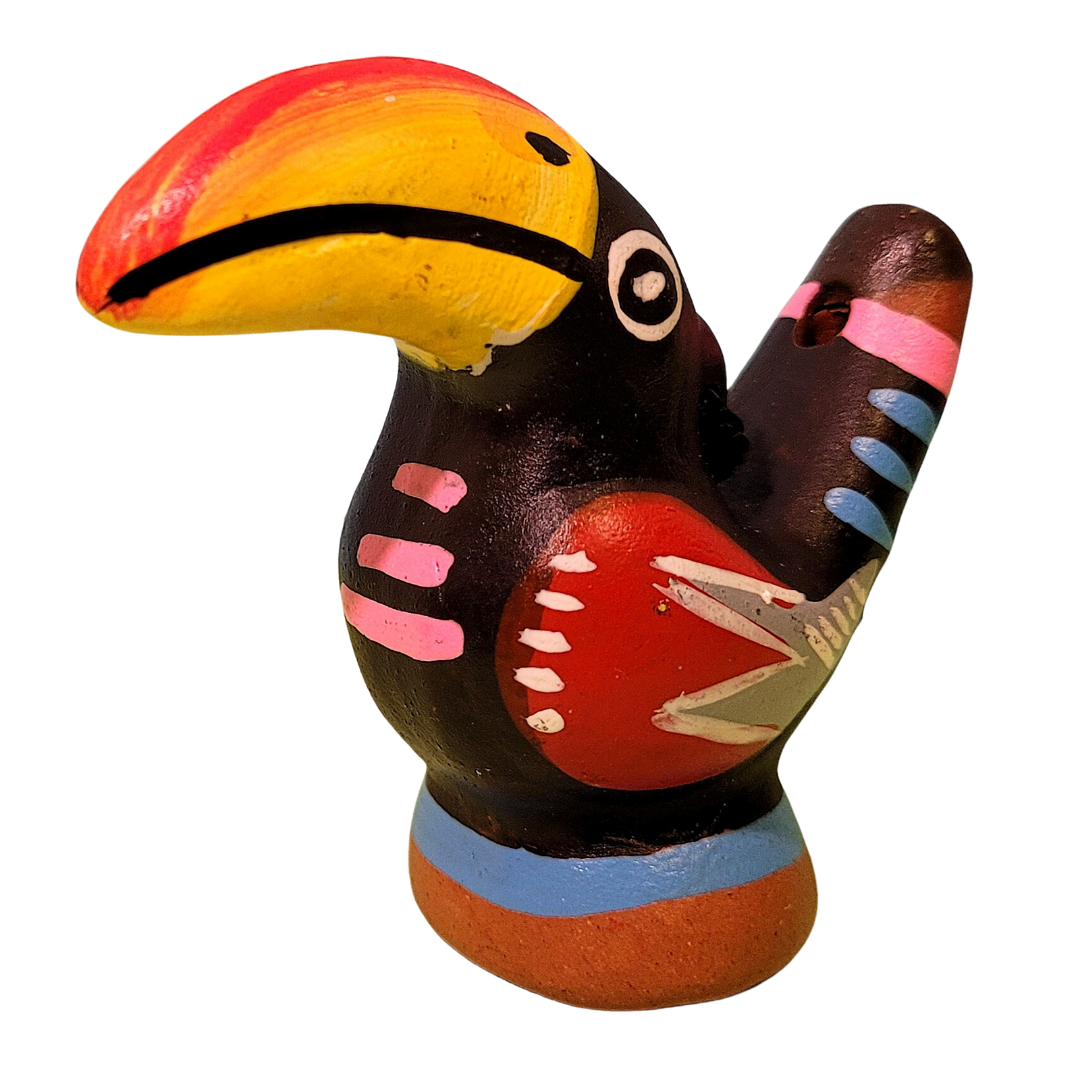 Toucan Ceramic water whistle from the Peruvian Amazon - Amazon Ecology