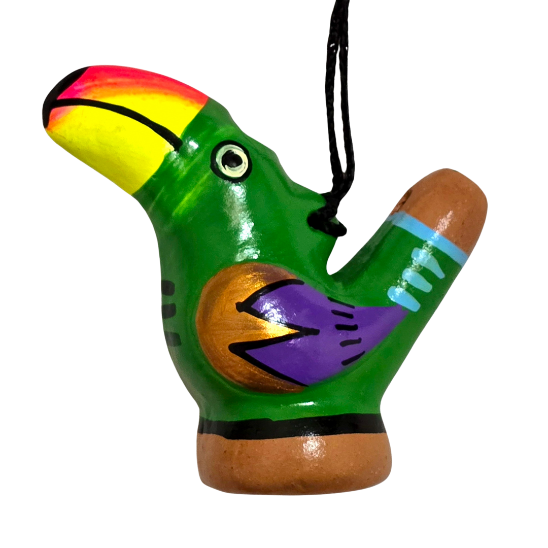 Toucan Ceramic water whistle from the Peruvian Amazon - Amazon Ecology