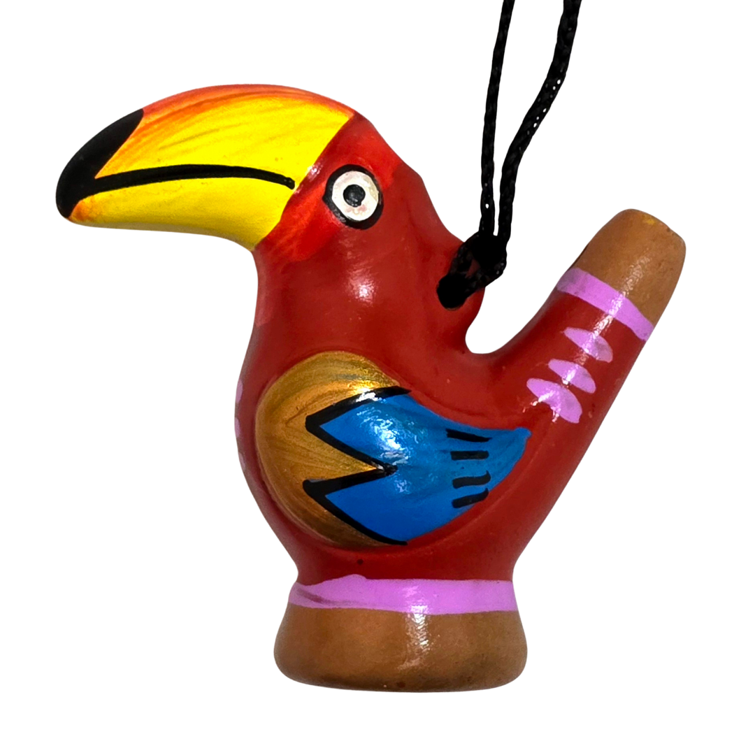 Toucan Ceramic water whistle from the Peruvian Amazon - Amazon Ecology