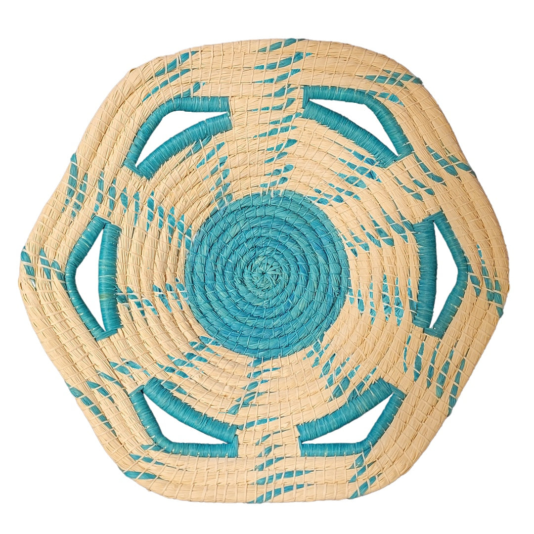 Six-sided premier chambira baskets with solid color center - made by artisans from the Peruvian Amazon - Amazon Ecology