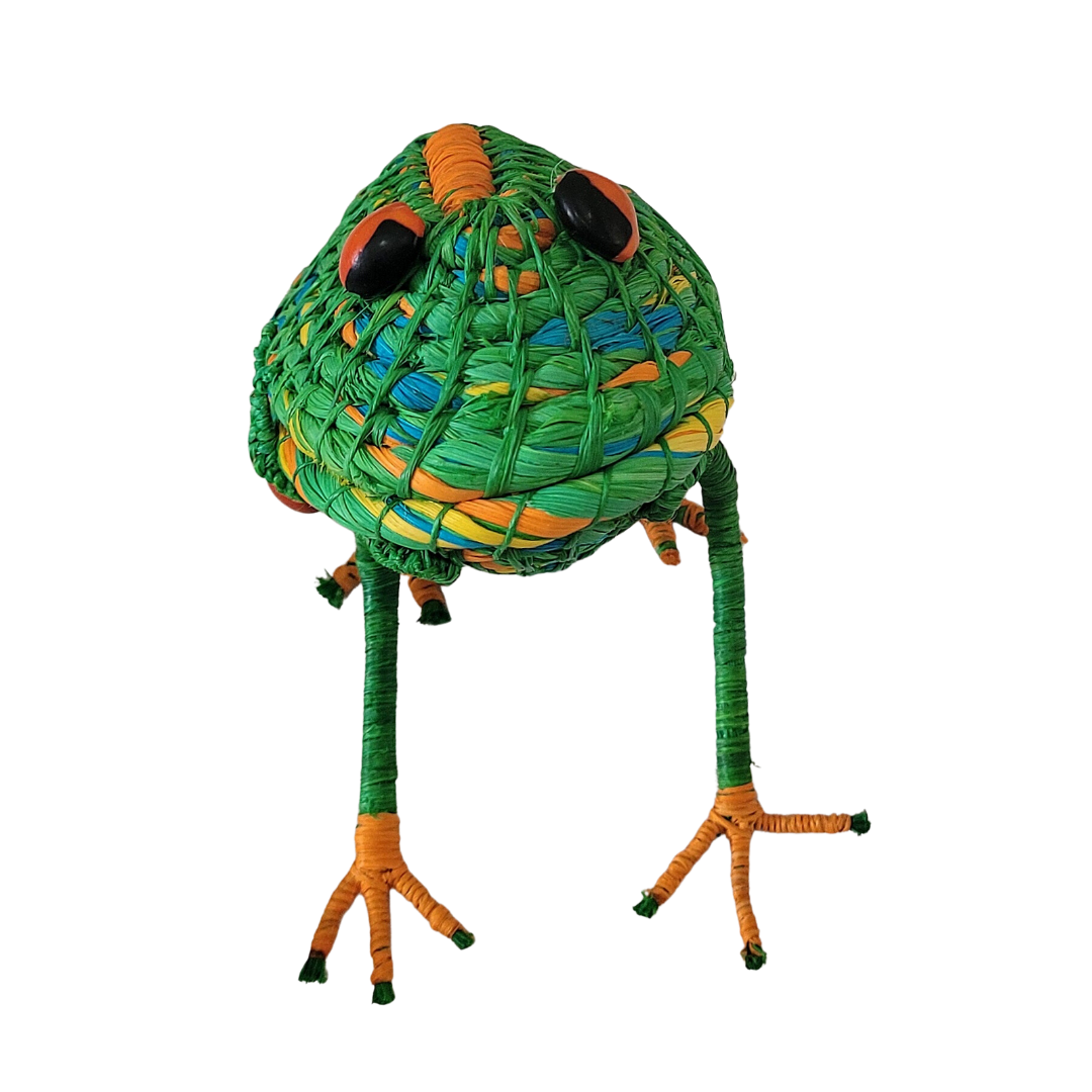WOVEN FROG FAIR-TRADE DECORATION AND JEWELRY KEEPER - Amazon Ecology