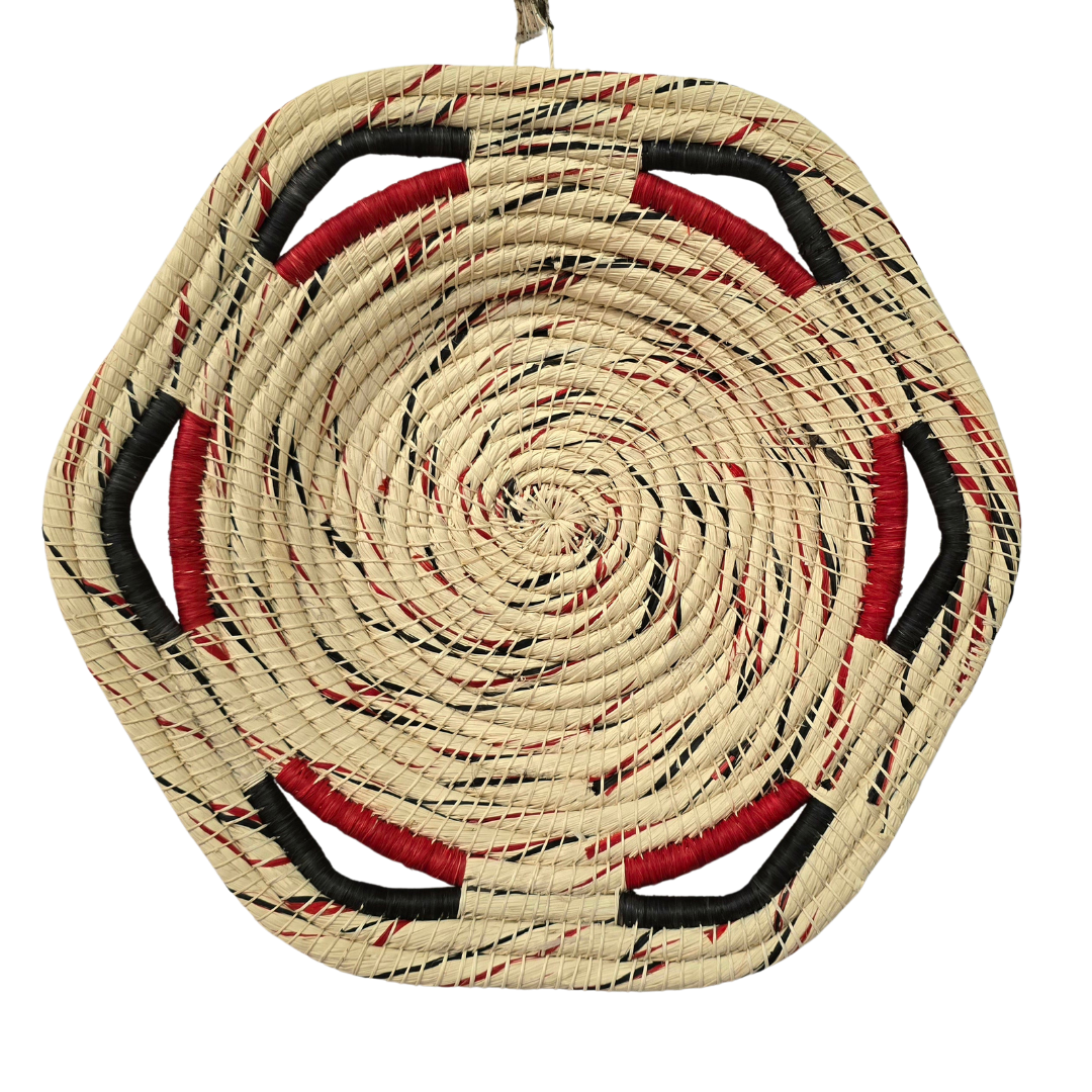 Six-sided premier chambira baskets with two color blend - made by artisans from the Peruvian Amazon - Amazon Ecology