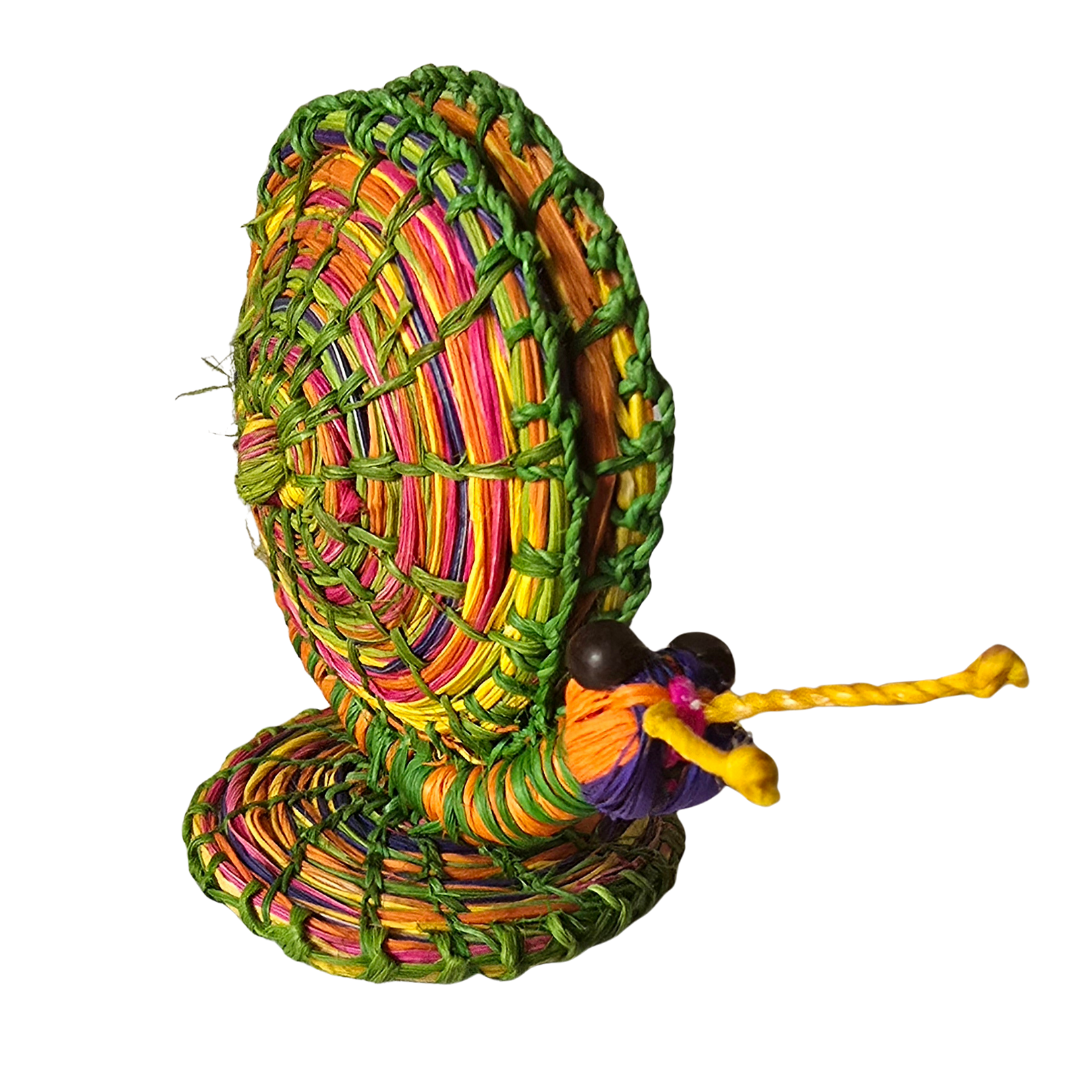 WOVEN CHAMBIRA SNAIL - DECORATION, ORNAMENT AND NAPKIN HOLDER - MADE BY PERUVIAN AMAZON ARTISAN - Amazon Ecology