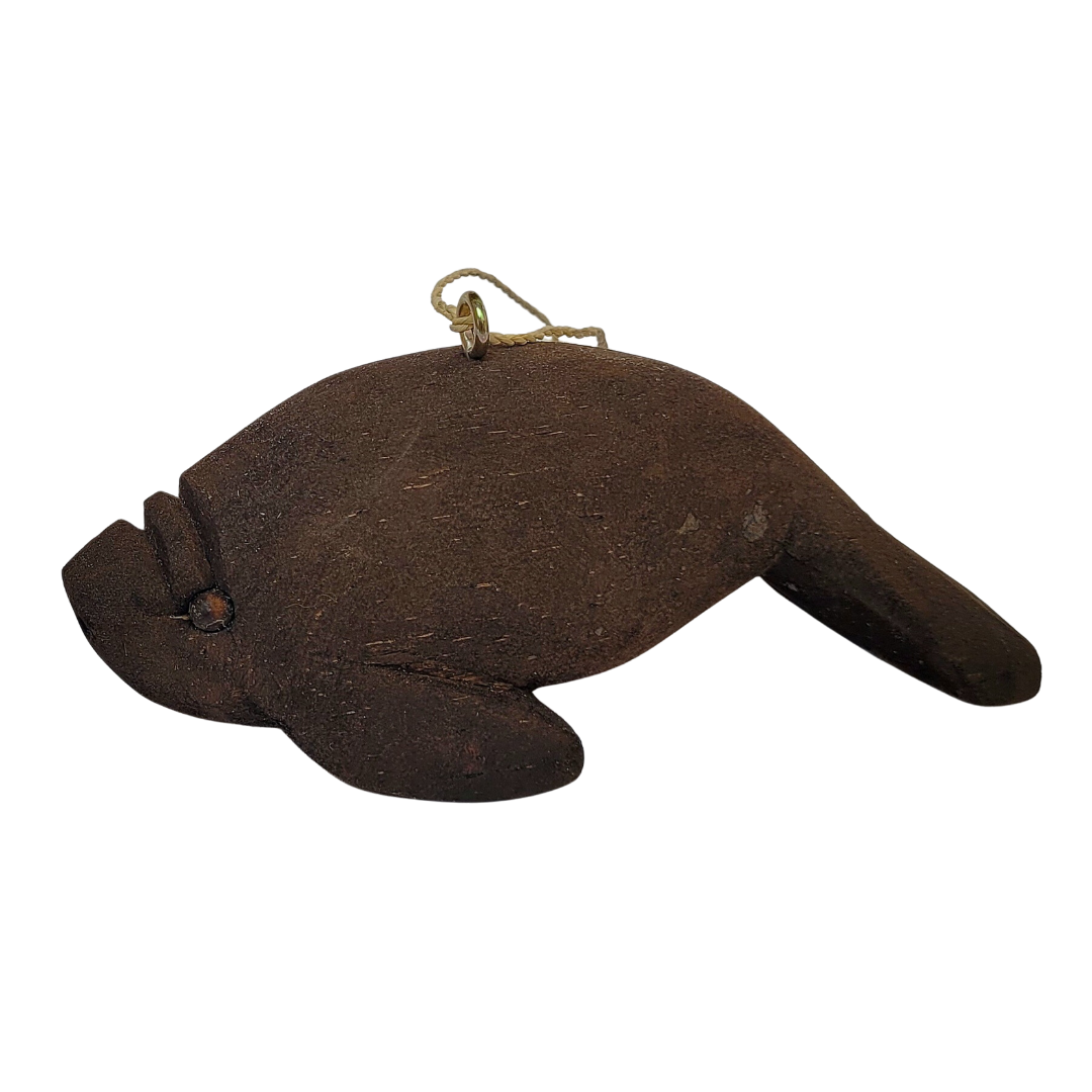 MANATEE BALSA WOOD FAIR -TRADE ORNAMENT - CARVED BY PERUVIAN AMAZON ARTISAN - Amazon Ecology