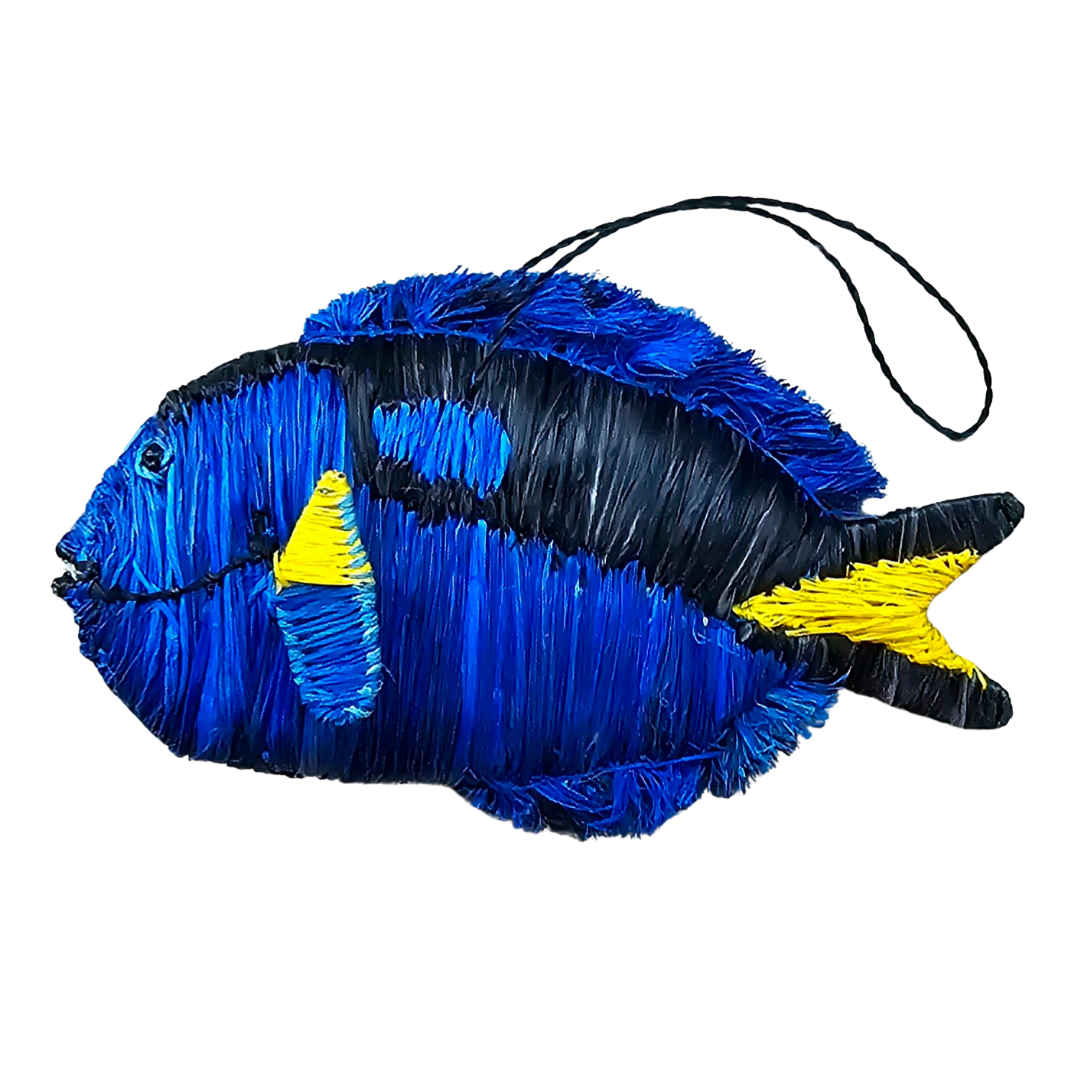 Fish woven chambira tree ornament from the Peruvian Amazon - Amazon Ecology