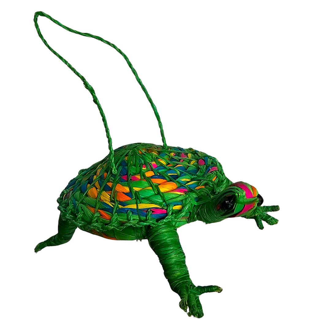 WOVEN TURTLE FAIR -TRADE ORNAMENT - MADE BY PERUVIAN AMAZON ARTISAN - Amazon Ecology