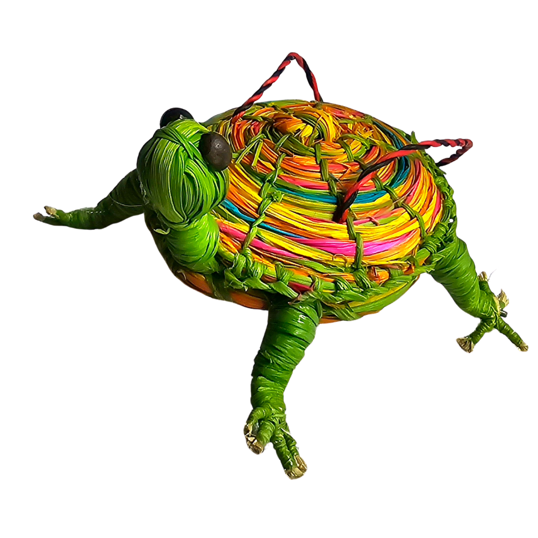WOVEN TURTLE FAIR -TRADE ORNAMENT - MADE BY PERUVIAN AMAZON ARTISAN - Amazon Ecology
