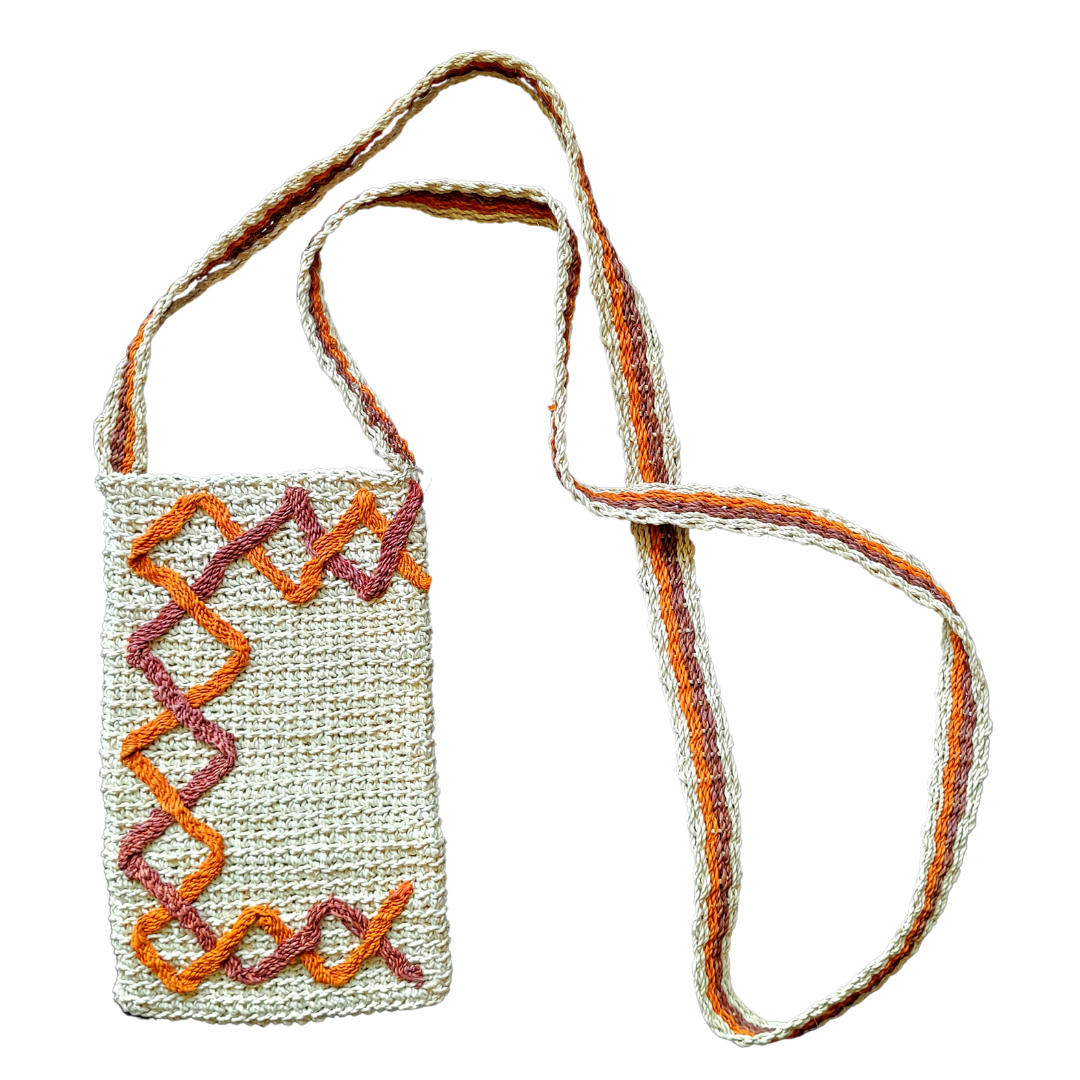 Letter pattern hand-made cell phone holders - made by Peruvian native artisans - Amazon Ecology