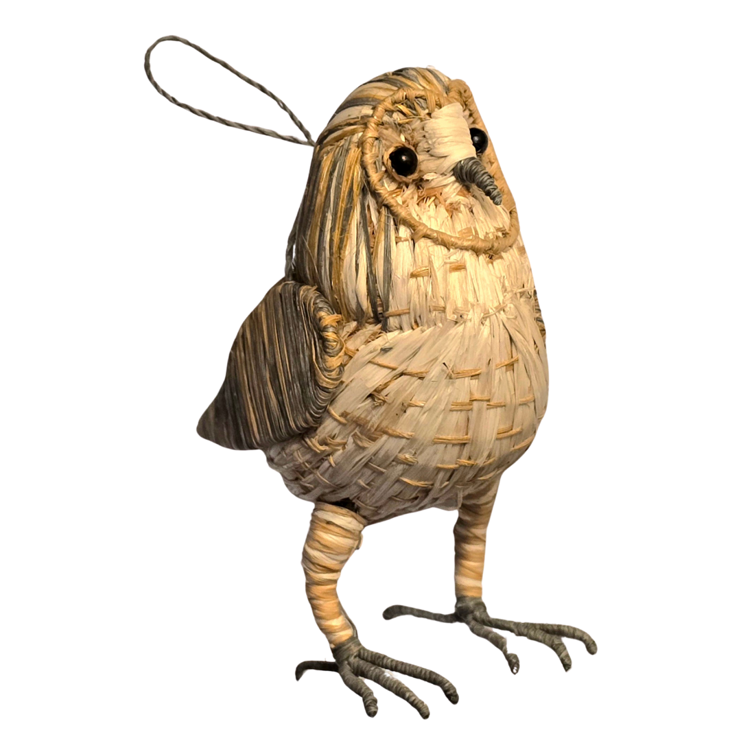 BARN OWL BIRD FAIR -TRADE ORNAMENT AND DECORATION- WOVEN BY PERUVIAN AMAZON ARTISAN - Amazon Ecology