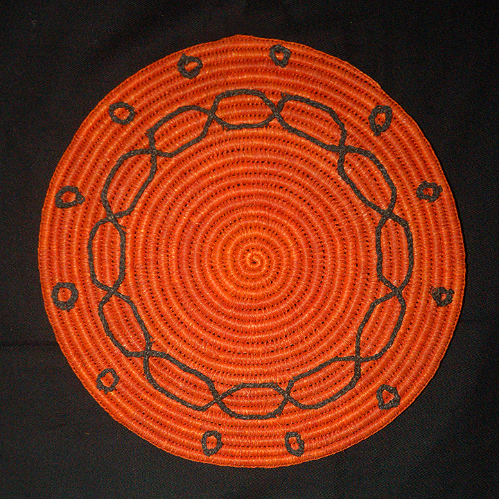 Woven hot pad (trivet) and center piece inspired by boa pattern - made by artisan from the Peruvian Amazon - Amazon Ecology