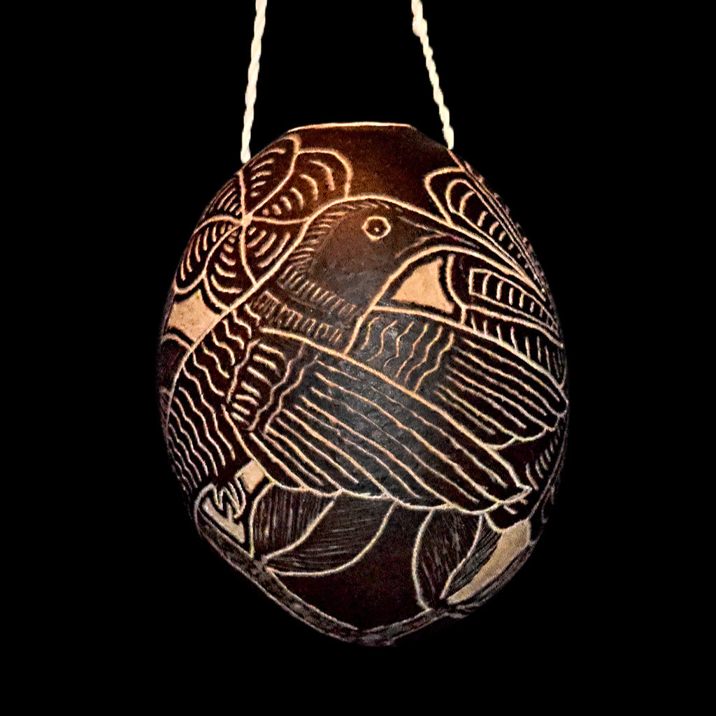 Hummingbird Bird Calabash Christmas tree ornament and hand rattle - Amazon Ecology