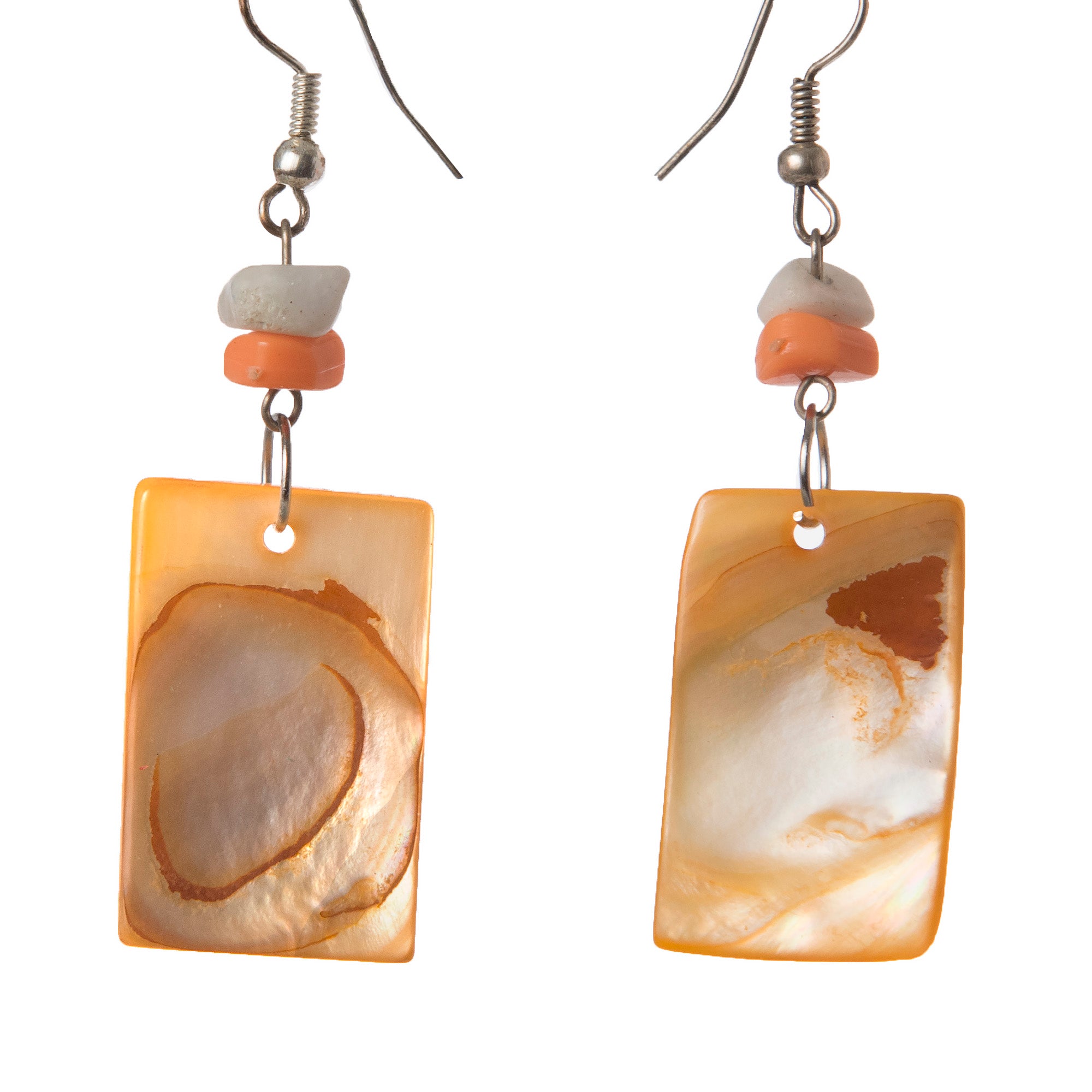 Nakar Shell Earrings, various colors - Amazon Ecology