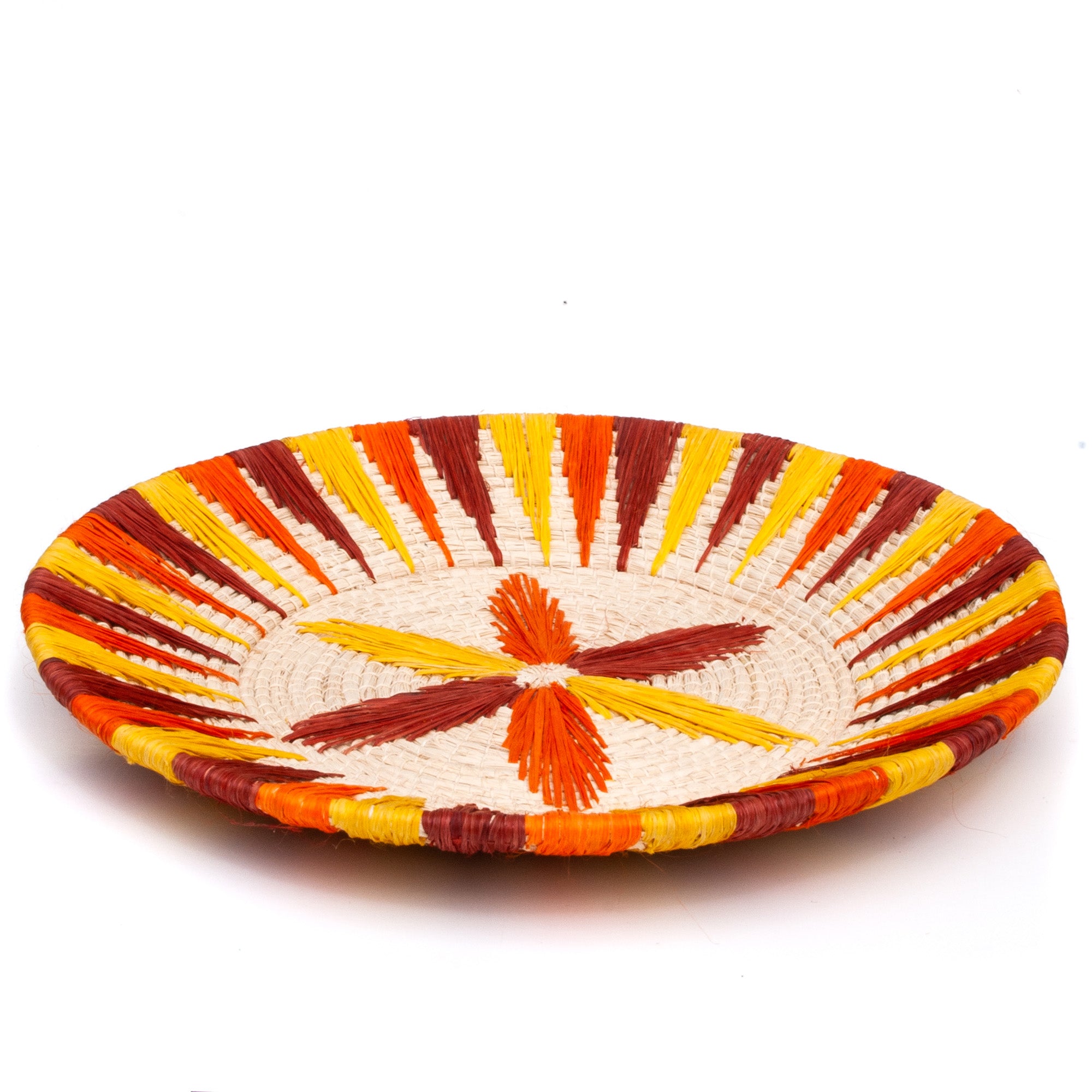 Roaring Fire Star Flower Decorative Basket - Fair Trade and Handwoven by Peruvian Amazon artisan - Amazon Ecology