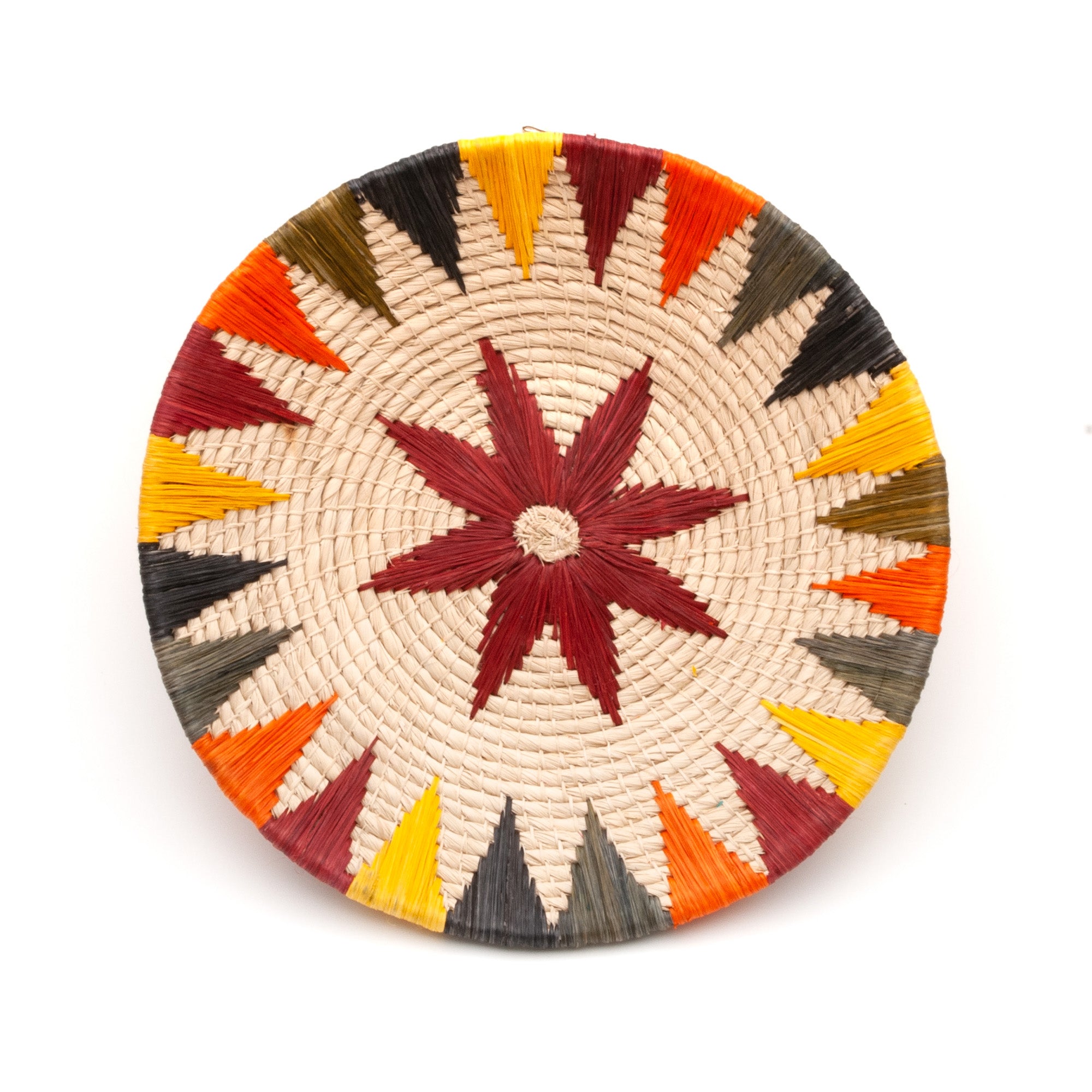 Red Star Flower Decorative Basket - Fair Trade and Handwoven - Amazon Ecology