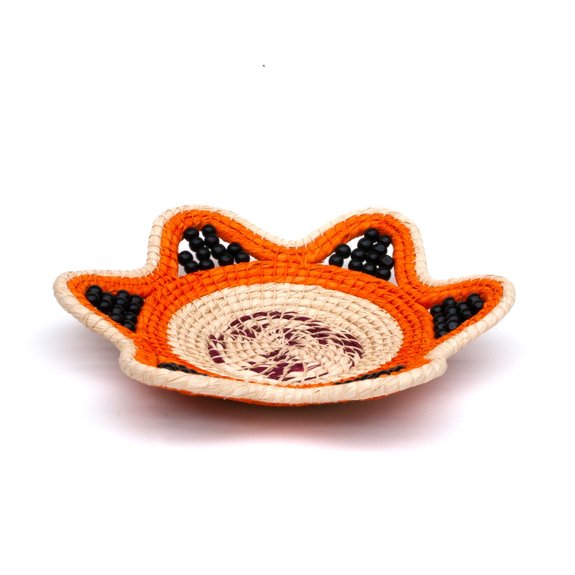 Orange Lollipop Decorative Basket - Fair Trade and Handmade by Peruvian Amazon Artisan - Amazon Ecology