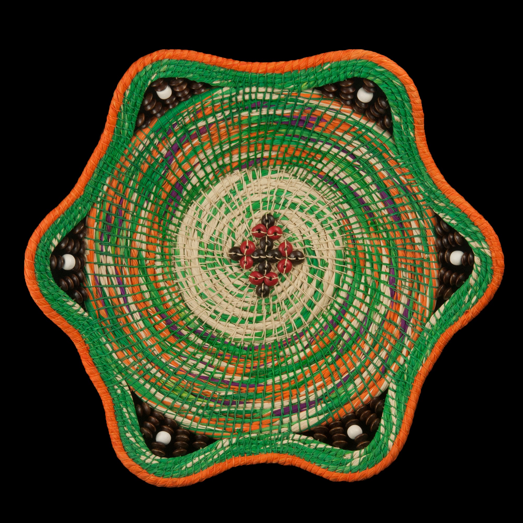 FOREST SUNSET - HANDMADE CHAMBIRA PALM FIBER BASKET - WOVEN BY ARTISAN FROM PERUVIAN AMAZON - Amazon Ecology