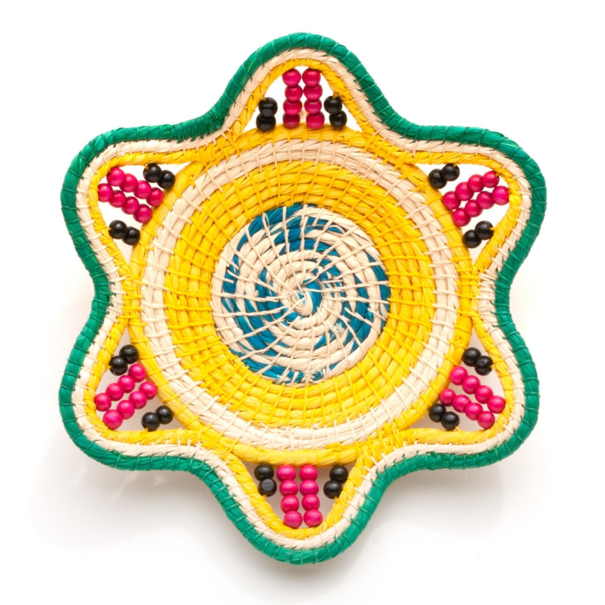 LEMON AND LIME - HANDMADE CHAMBIRA PALM FIBER BASKET - WOVEN BY ARTISAN FROM PERUVIAN AMAZON - Amazon Ecology