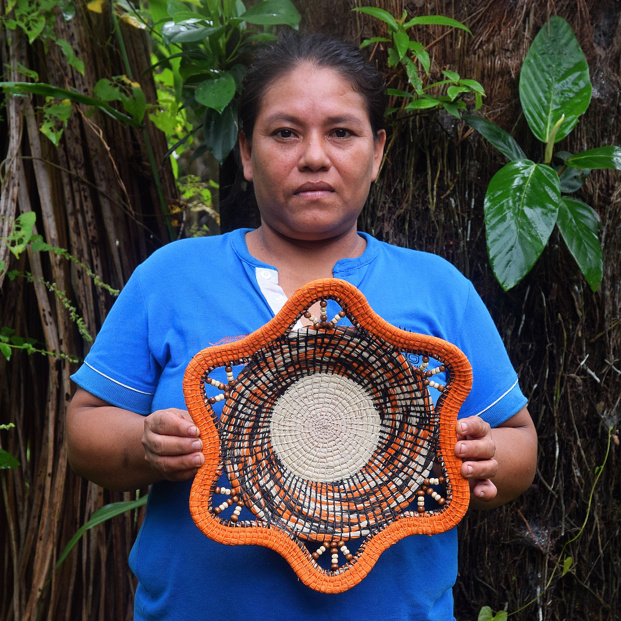 Fall Harvest Decorative Basket - Fair Trade Handwoven by Peruvian Amazon Artisan - Amazon Ecology