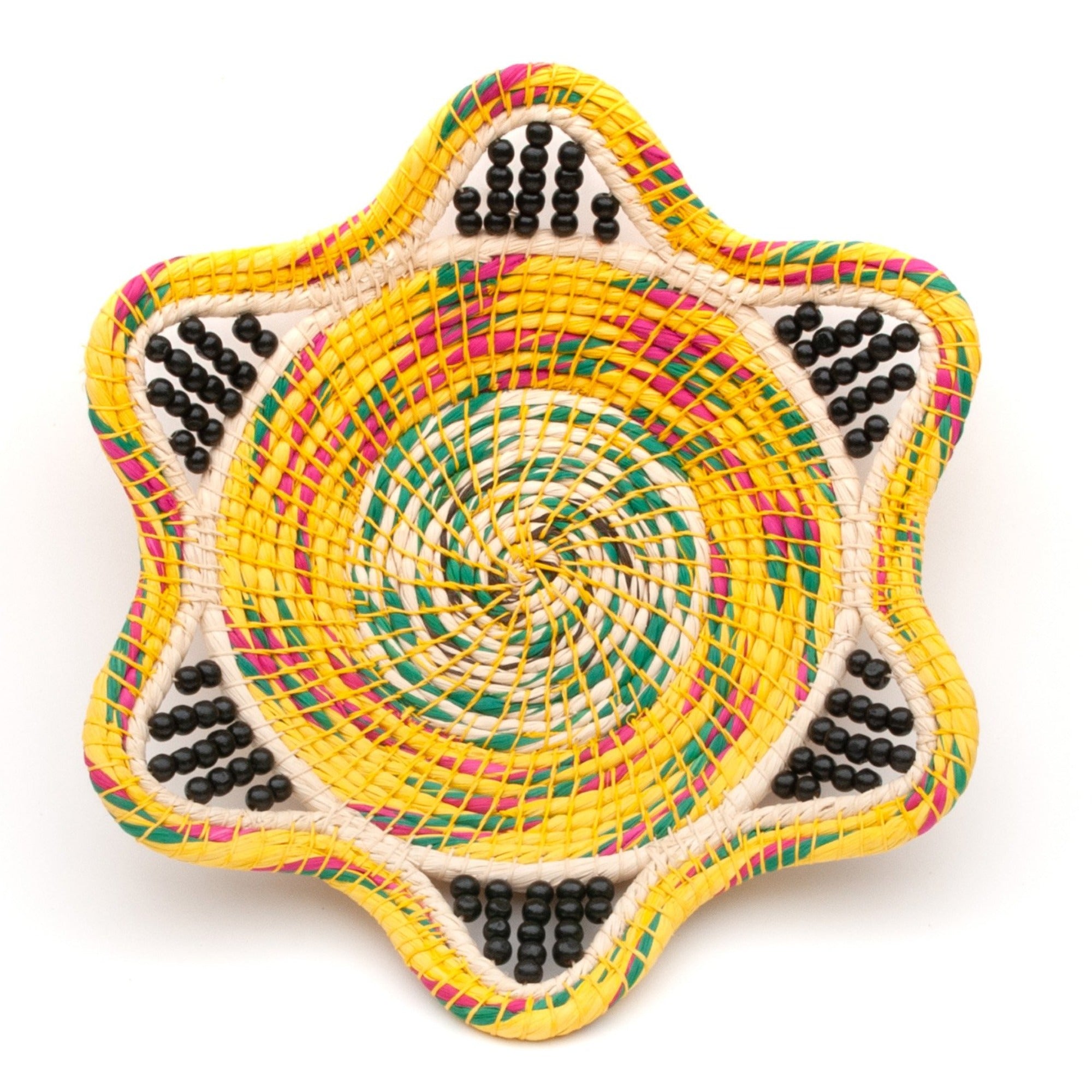 LEMON ZEST - HANDMADE CHAMBIRA PALM FIBER BASKET - WOVEN BY ARTISAN FROM PERUVIAN AMAZON - Amazon Ecology