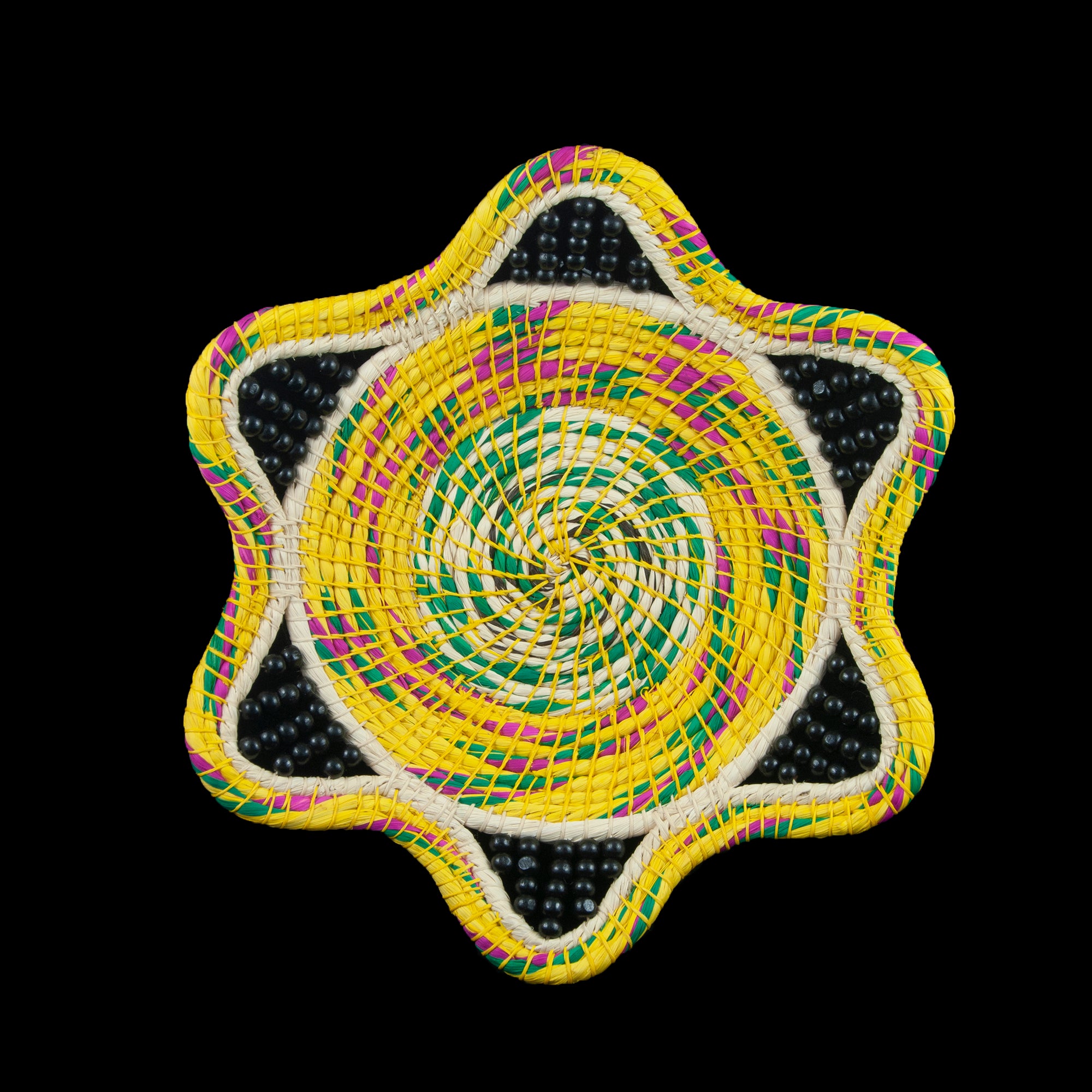 LEMON ZEST - HANDMADE CHAMBIRA PALM FIBER BASKET - WOVEN BY ARTISAN FROM PERUVIAN AMAZON - Amazon Ecology