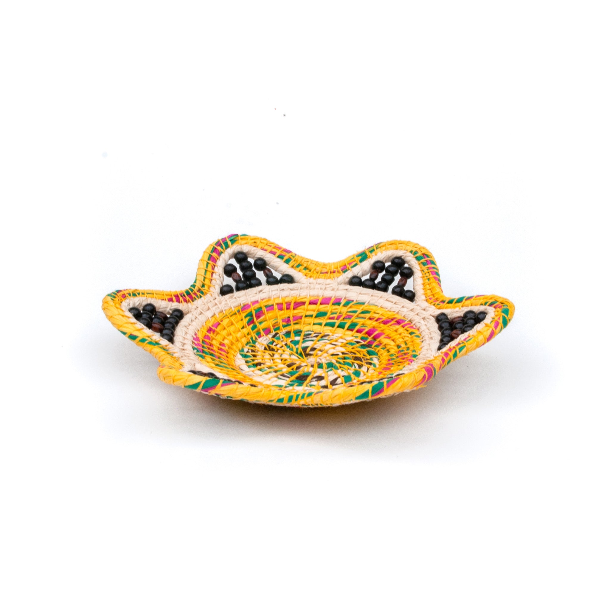 LEMON ZEST - HANDMADE CHAMBIRA PALM FIBER BASKET - WOVEN BY ARTISAN FROM PERUVIAN AMAZON - Amazon Ecology