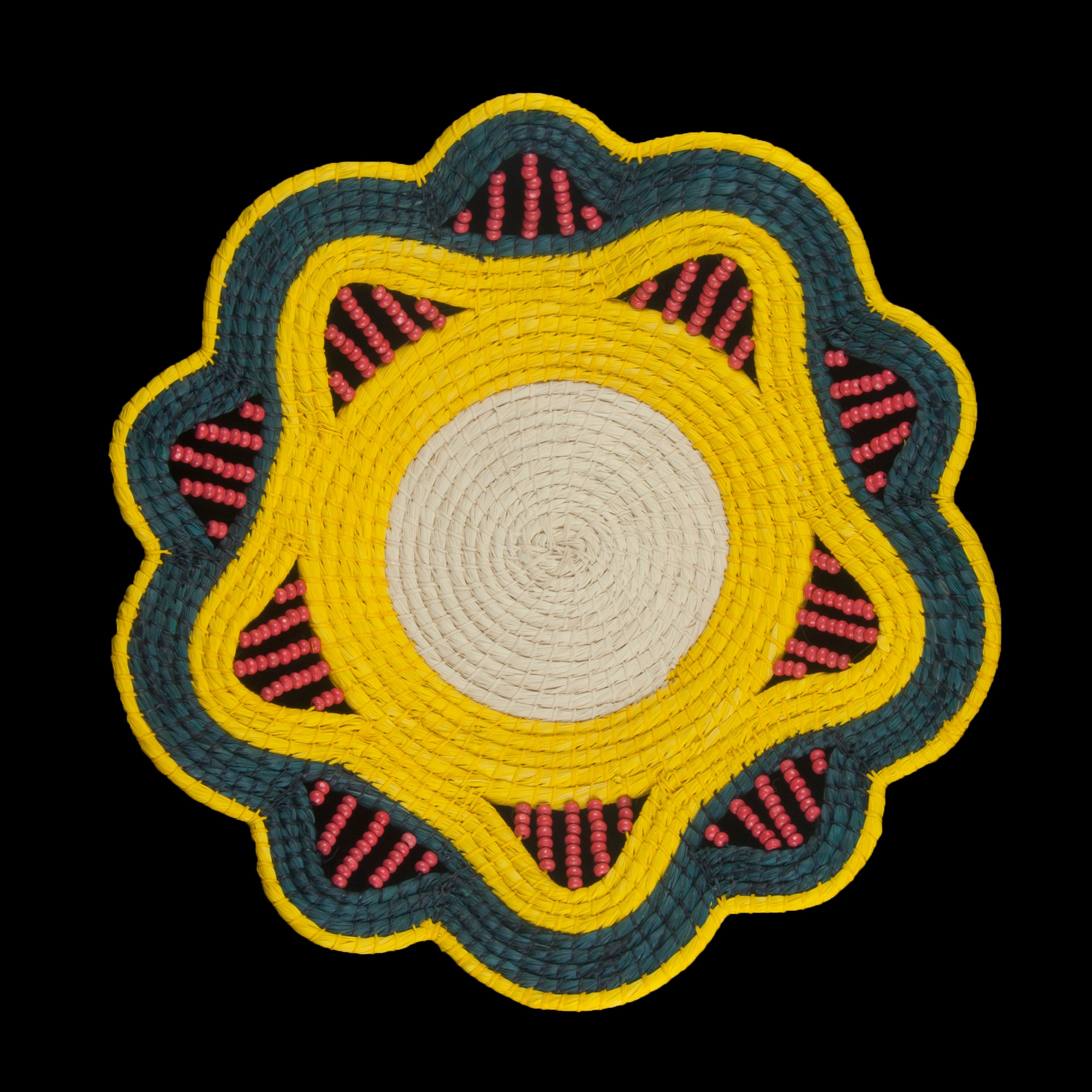 ECLIPSE AROUND SUN HANDMADE CHAMBIRA PALM FIBER BASKET - WOVEN BY ARTISAN FROM PERUVIAN AMAZON - Amazon Ecology