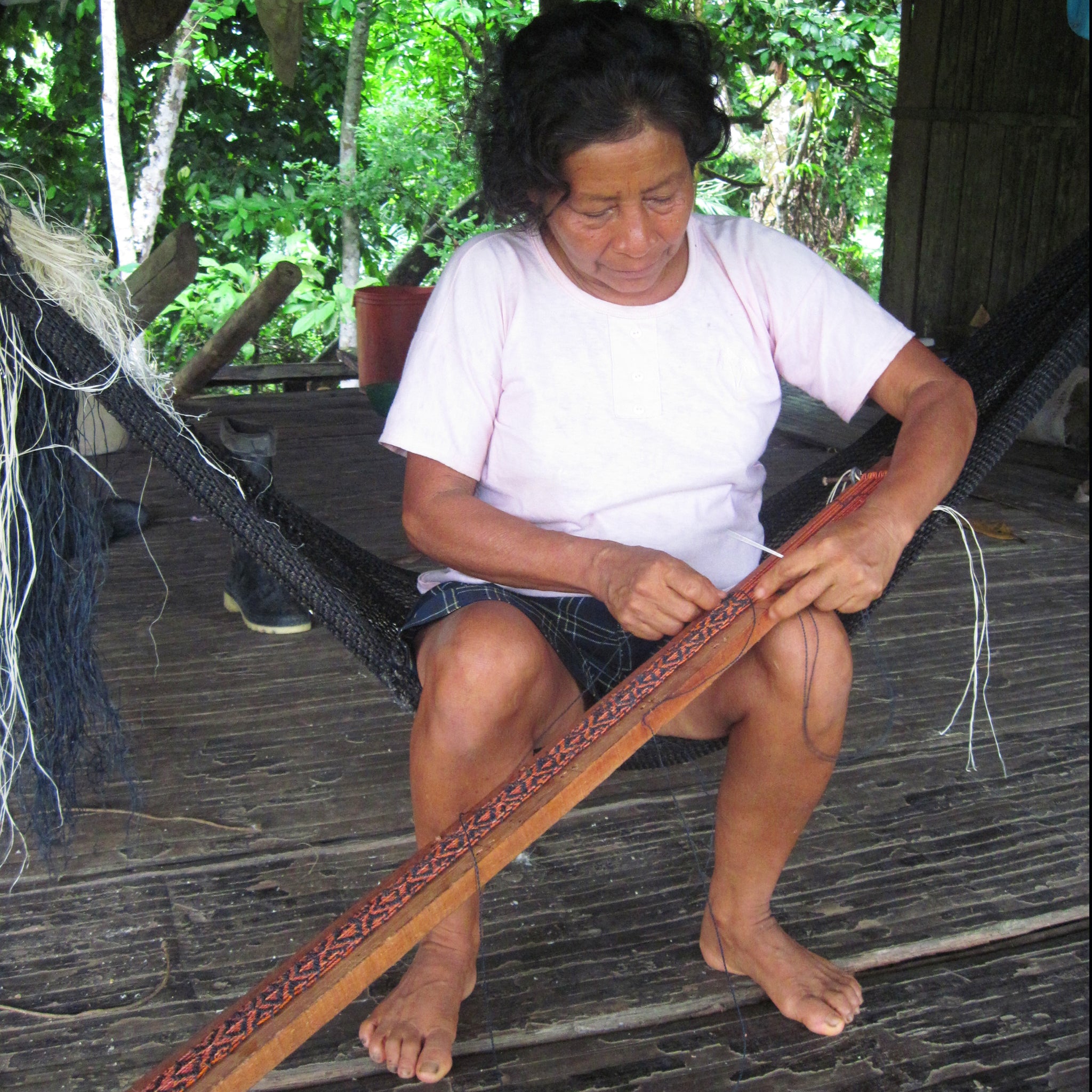 FAIR -TRADE HAND-MADE BELT ANACONDA PATTERN - WOVEN BY PERUVIAN AMAZON ARTISAN - Amazon Ecology