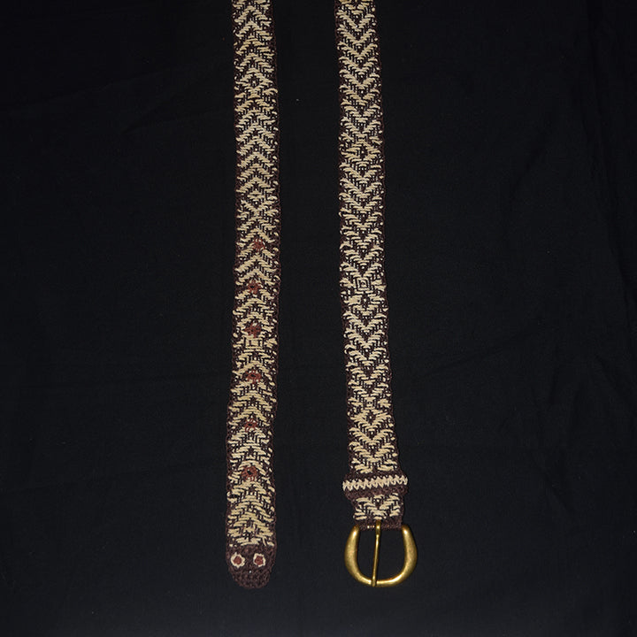 FAIR -TRADE HAND-MADE BELT ANACONDA PATTERN - WOVEN BY PERUVIAN AMAZON ARTISAN - Amazon Ecology