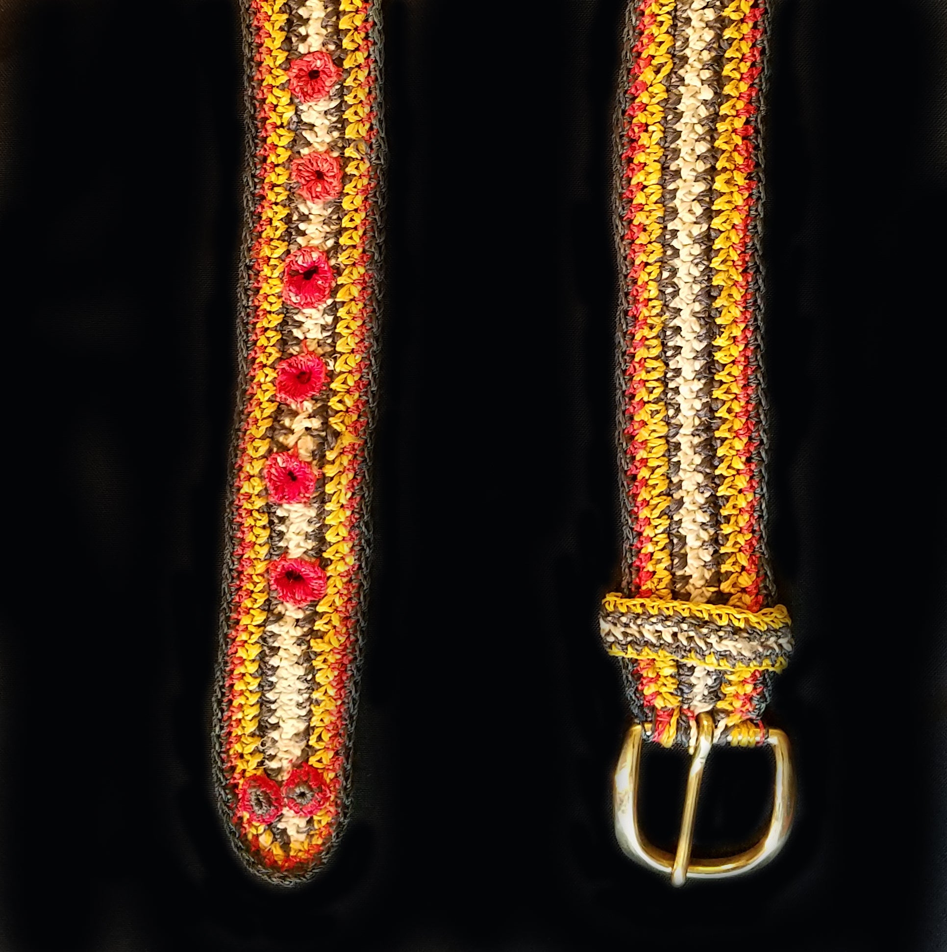 FAIR -TRADE HAND-MADE BELT (BT06A) BUSHMASTER - SHUSHUPE PATTERN 1- WOVEN BY PERUVIAN AMAZON ARTISAN - Amazon Ecology