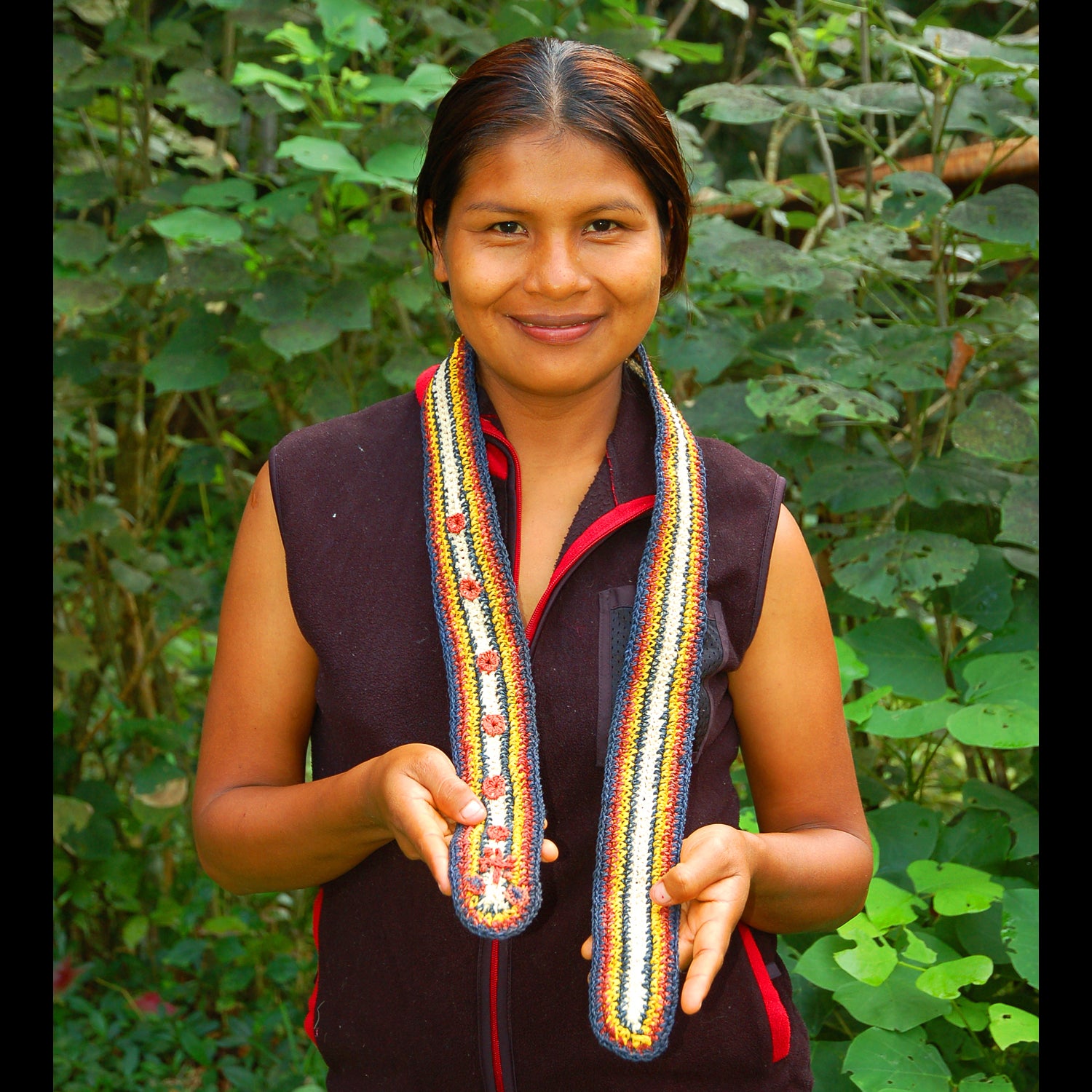FAIR -TRADE HAND-MADE BELT (BT06A) BUSHMASTER - SHUSHUPE PATTERN 1- WOVEN BY PERUVIAN AMAZON ARTISAN - Amazon Ecology