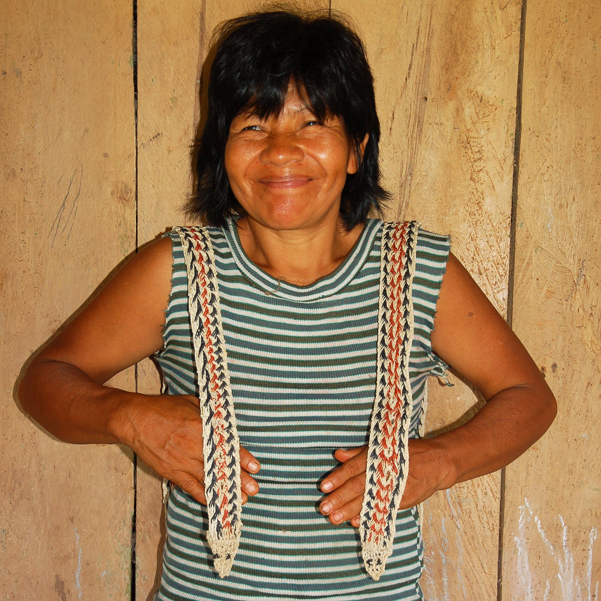 FAIR -TRADE HAND-MADE BELT BUSHMASTER - SHUSHUPE PATTERN 2- WOVEN BY PERUVIAN AMAZON ARTISAN - Amazon Ecology