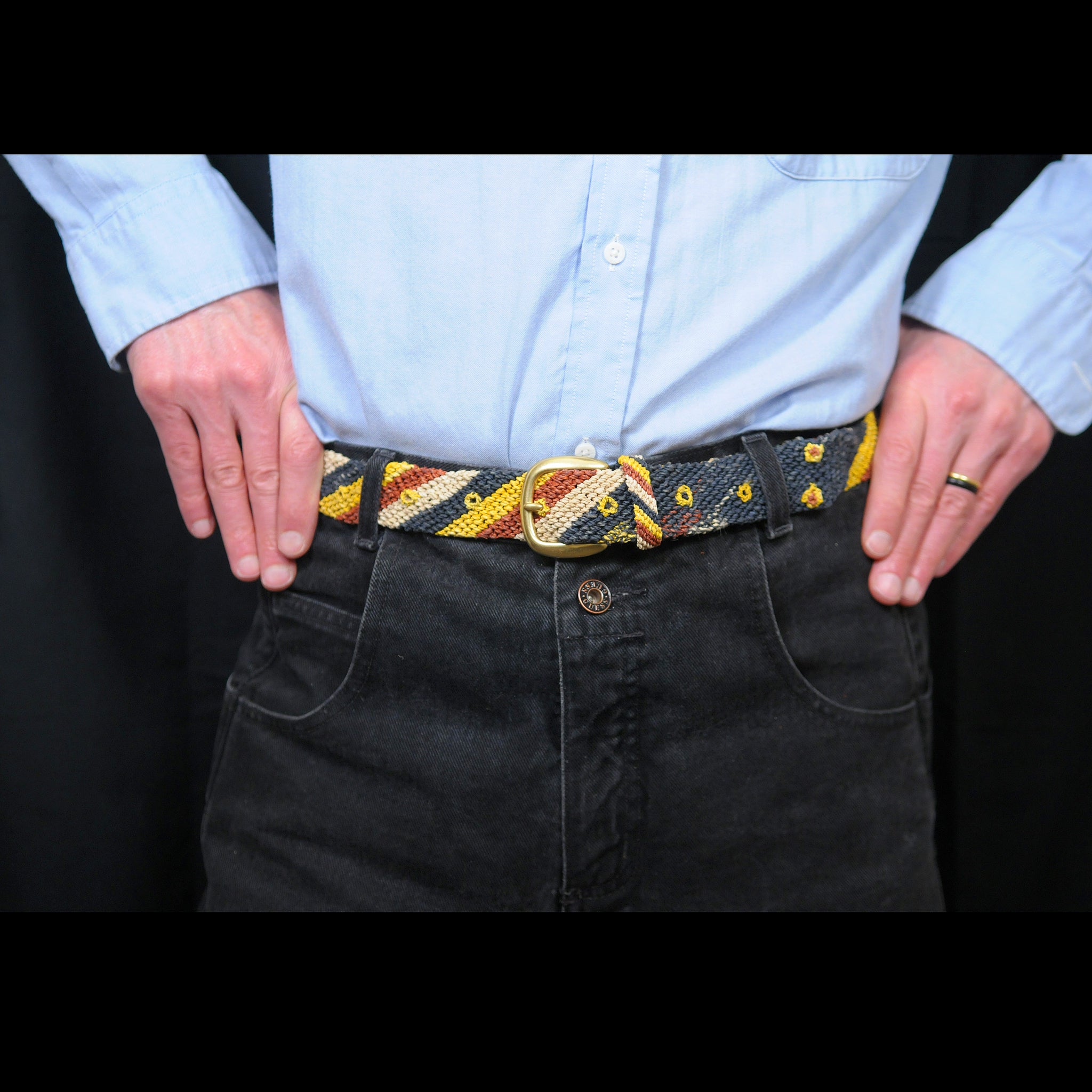 FAIR -TRADE HAND-MADE BELT CORAL SNAKE - NACA NACA PATTERN 4- WOVEN BY PERUVIAN AMAZON ARTISAN - Amazon Ecology