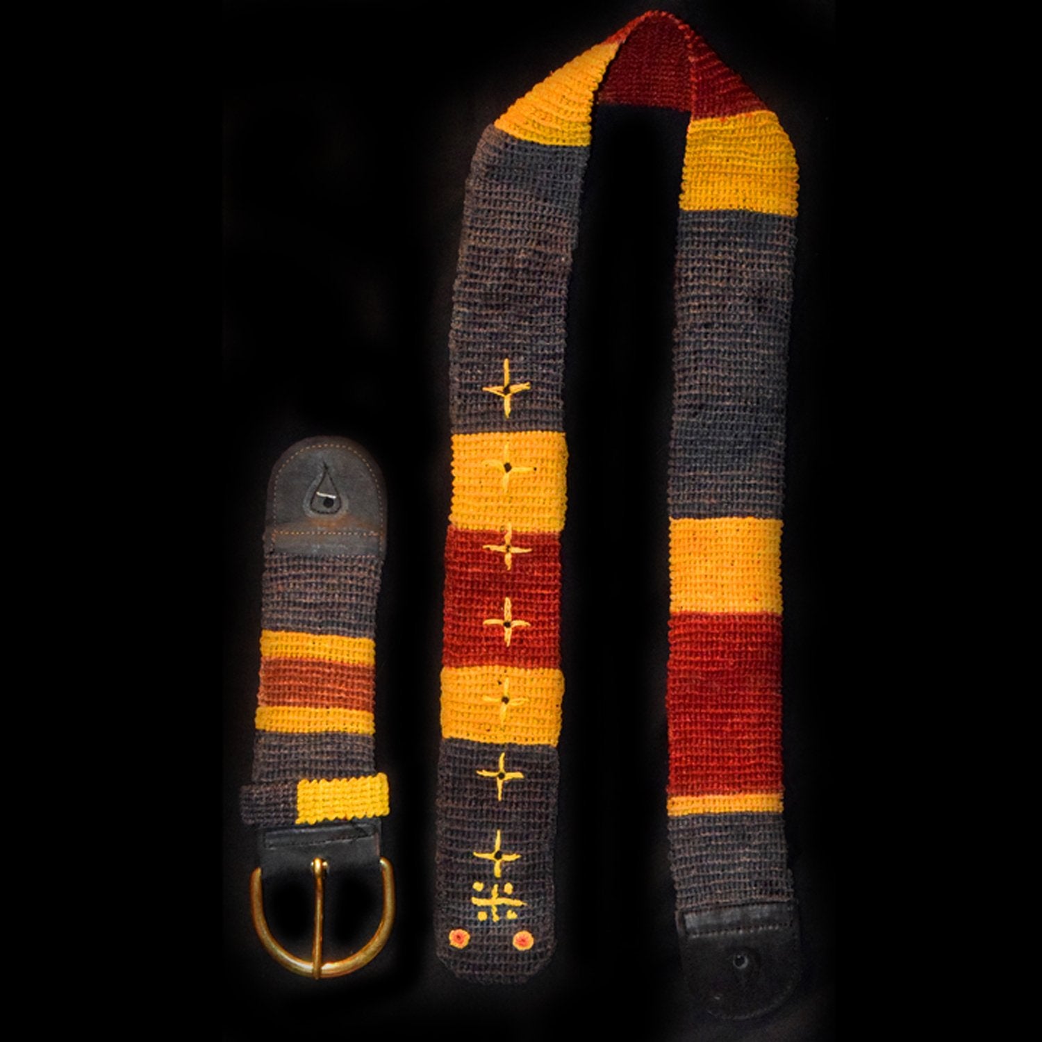 GSL02C : Fair-Trade hand-made Amazon guitar strap - Coral snake model