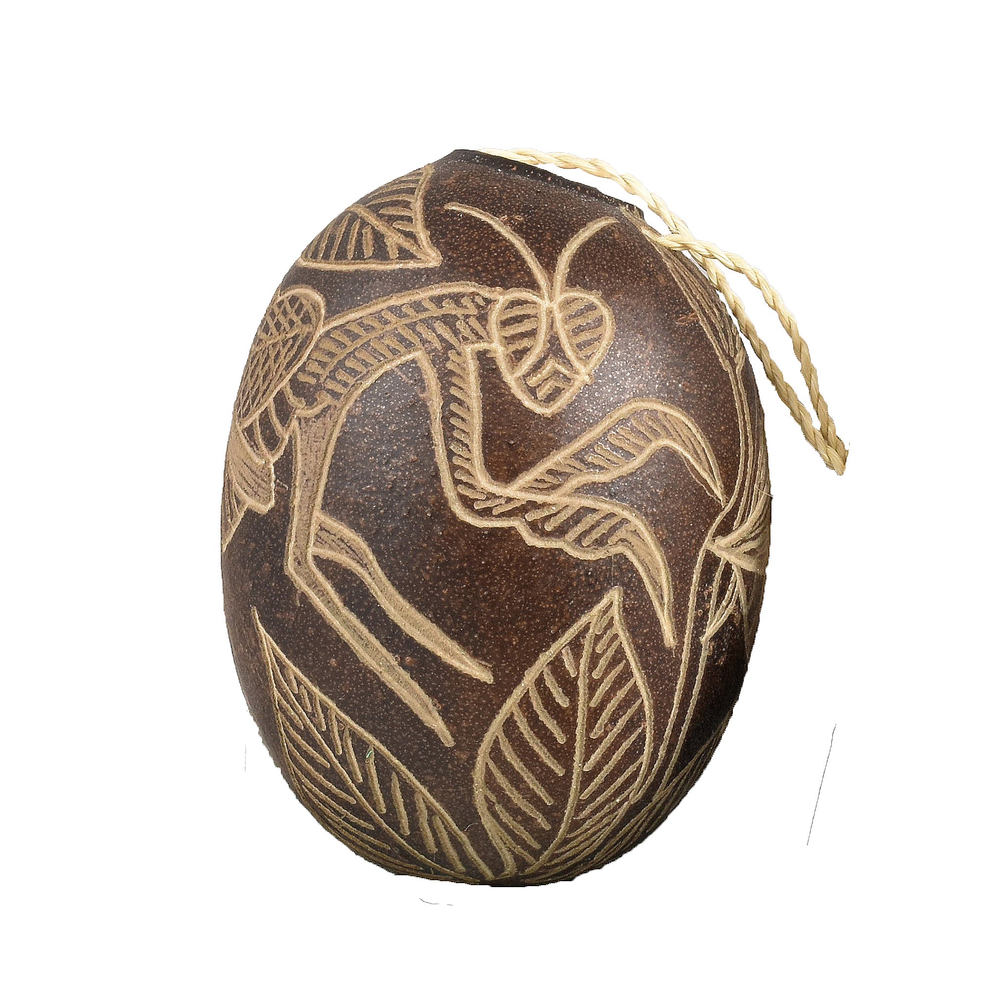 Praying mantis Insect Calabash Christmas tree ornament and hand rattle - Amazon Ecology