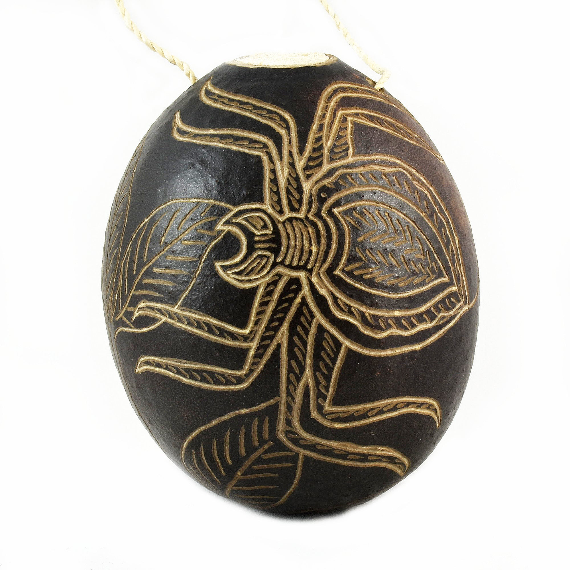 Spider Calabash Christmas tree ornament and hand rattle - Amazon Ecology