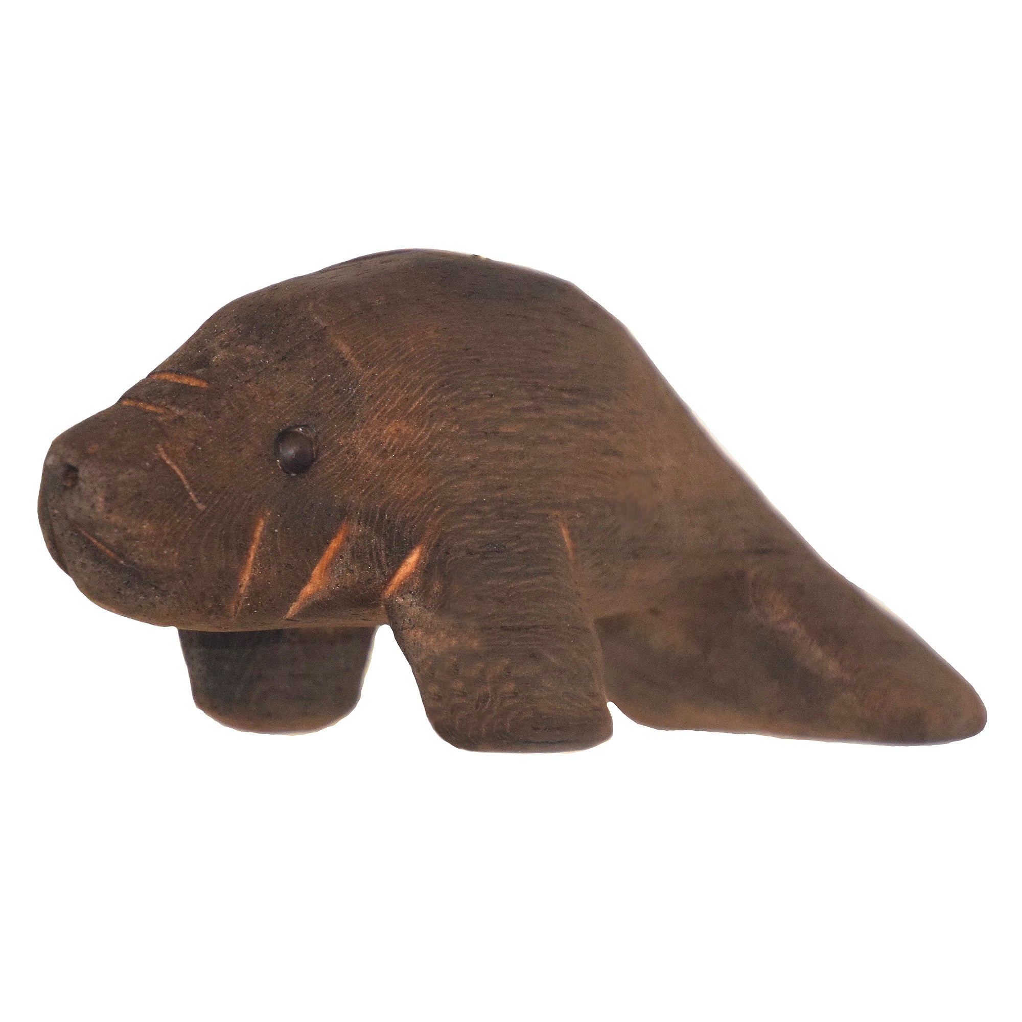 MANATEE BALSA WOOD FAIR -TRADE ORNAMENT - CARVED BY PERUVIAN AMAZON ARTISAN - Amazon Ecology