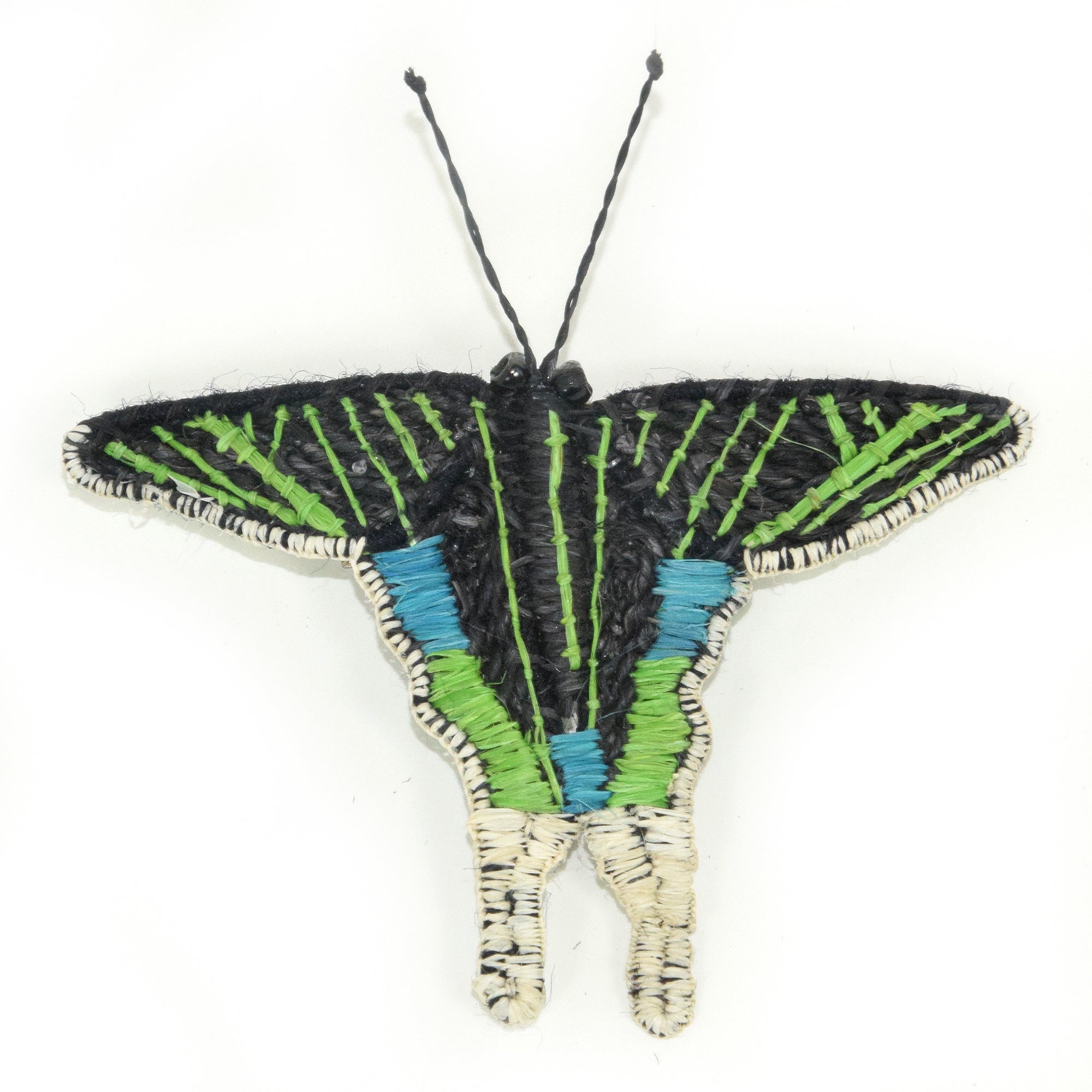 Woven butterfly hair clip barrettes and hat fascinators - Amazon Ecology