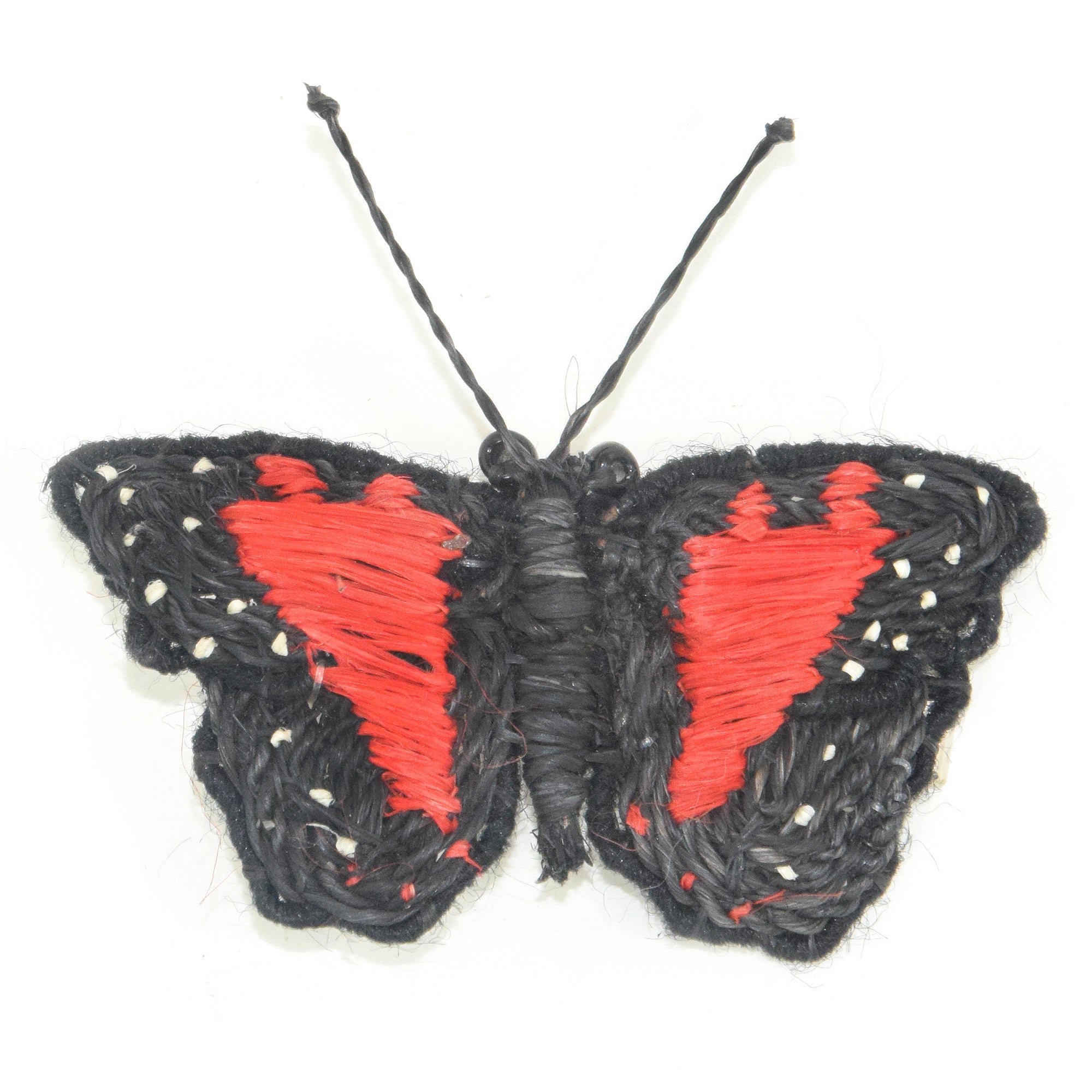 Woven butterfly hair clip barrettes and hat fascinators - Amazon Ecology