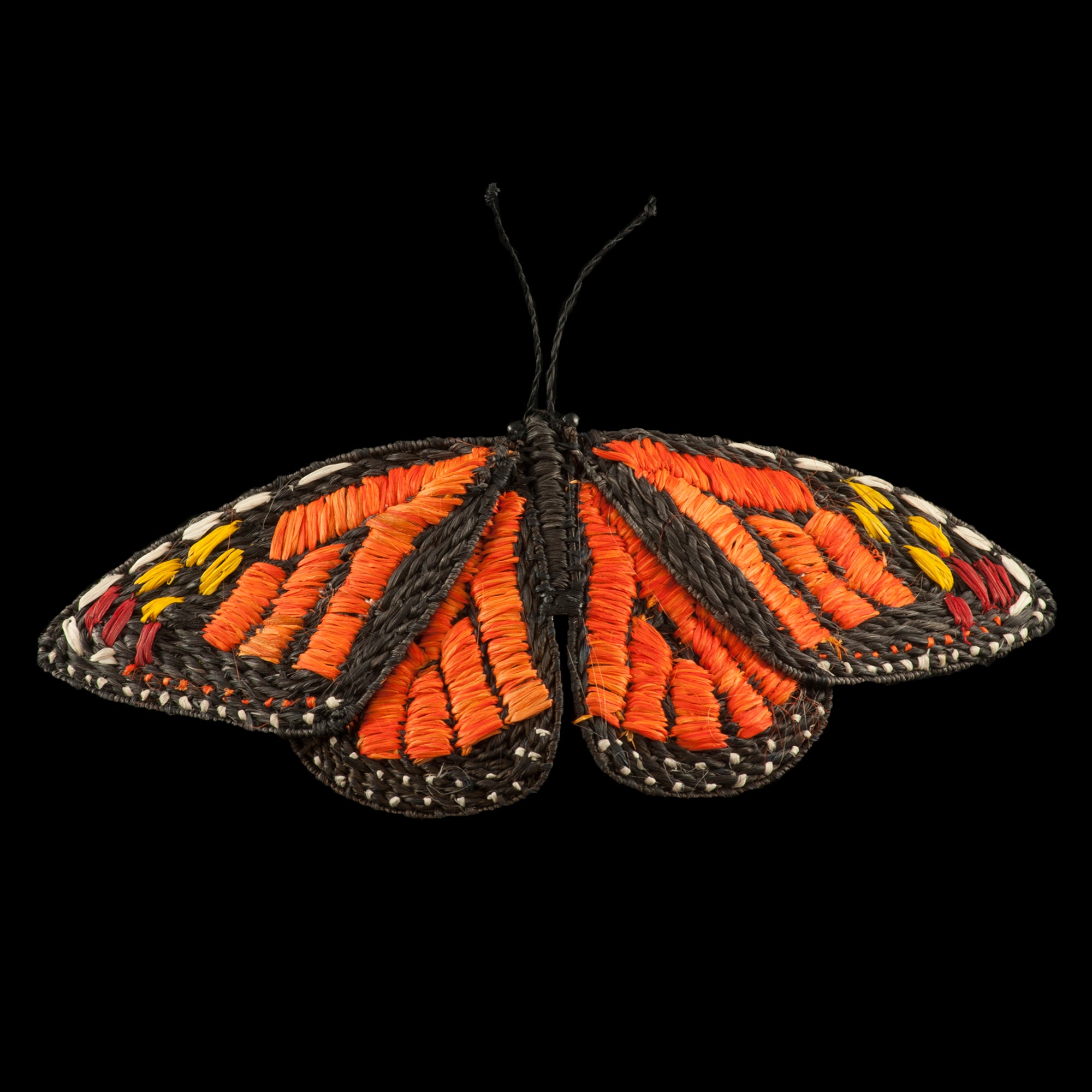 Woven butterfly hair barrettes - Amazon Ecology